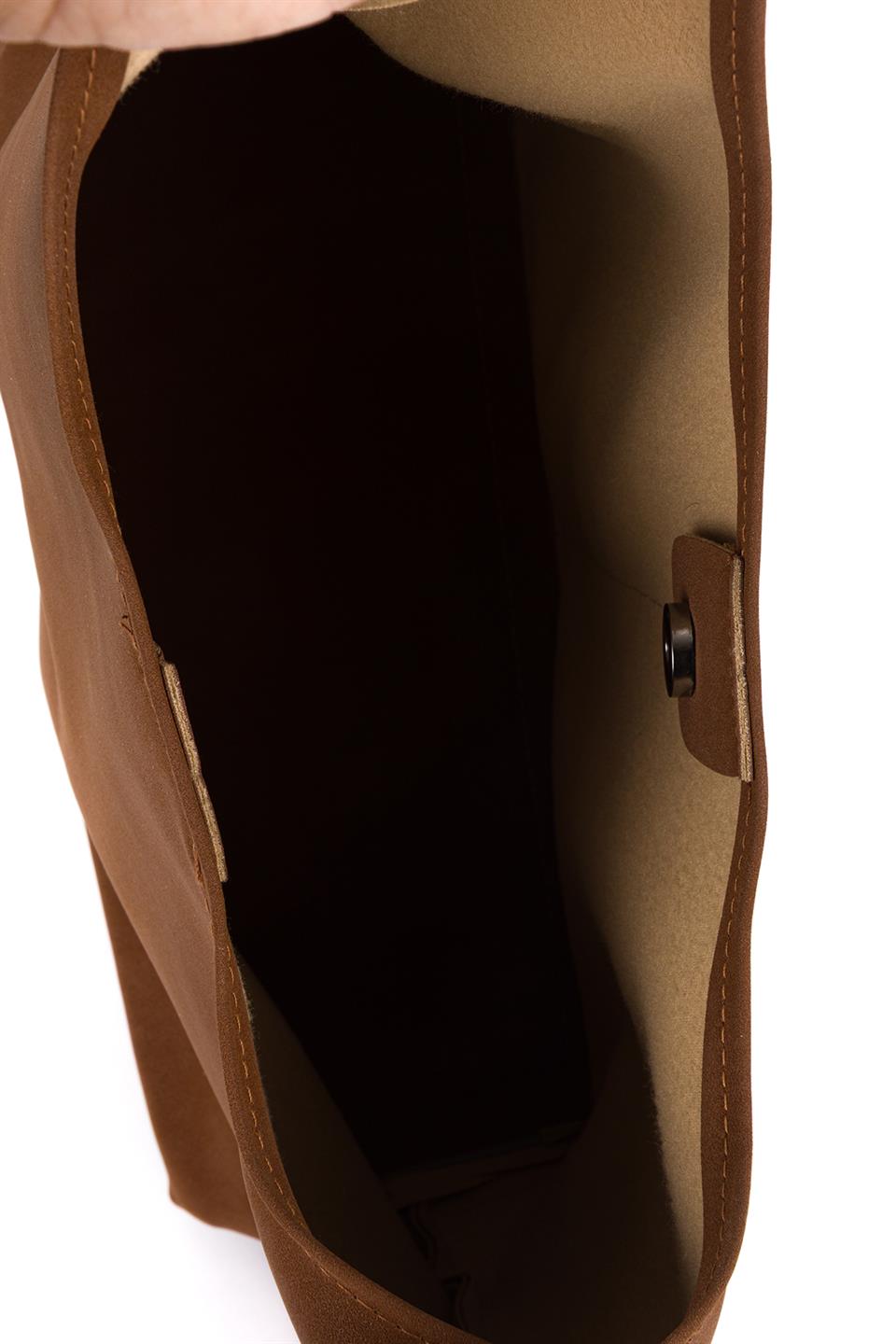 Salaş Süet Omuz Çantası Taba