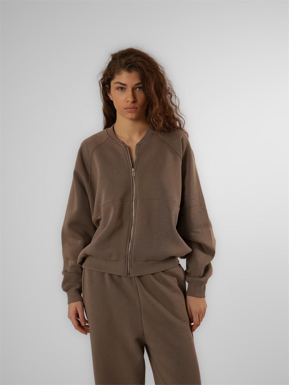 Şardonlu Sweatmont Vizon