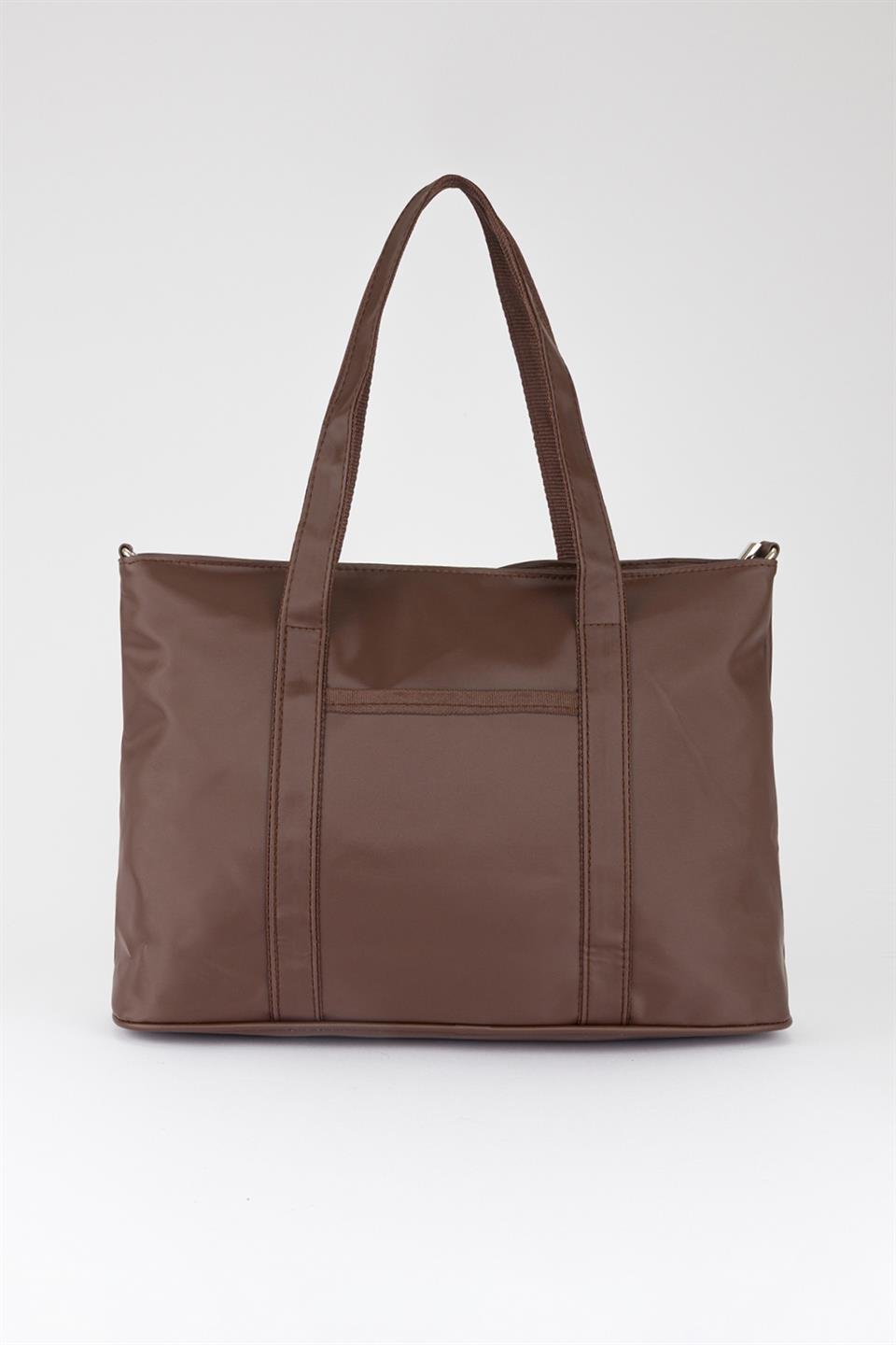 Saten Omuz Çantası Kahve