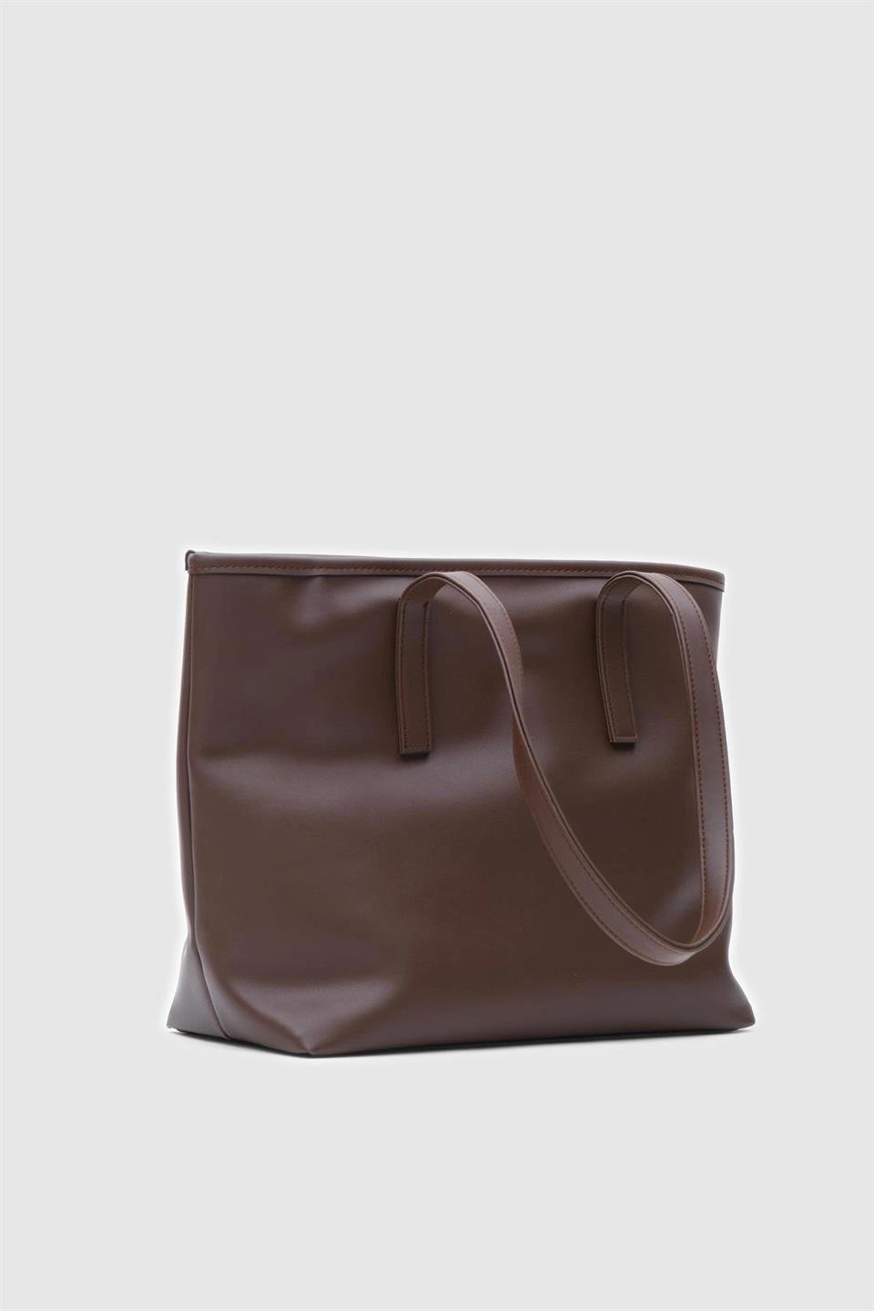 Soft Deri Omuz Çantası Acı Kahve