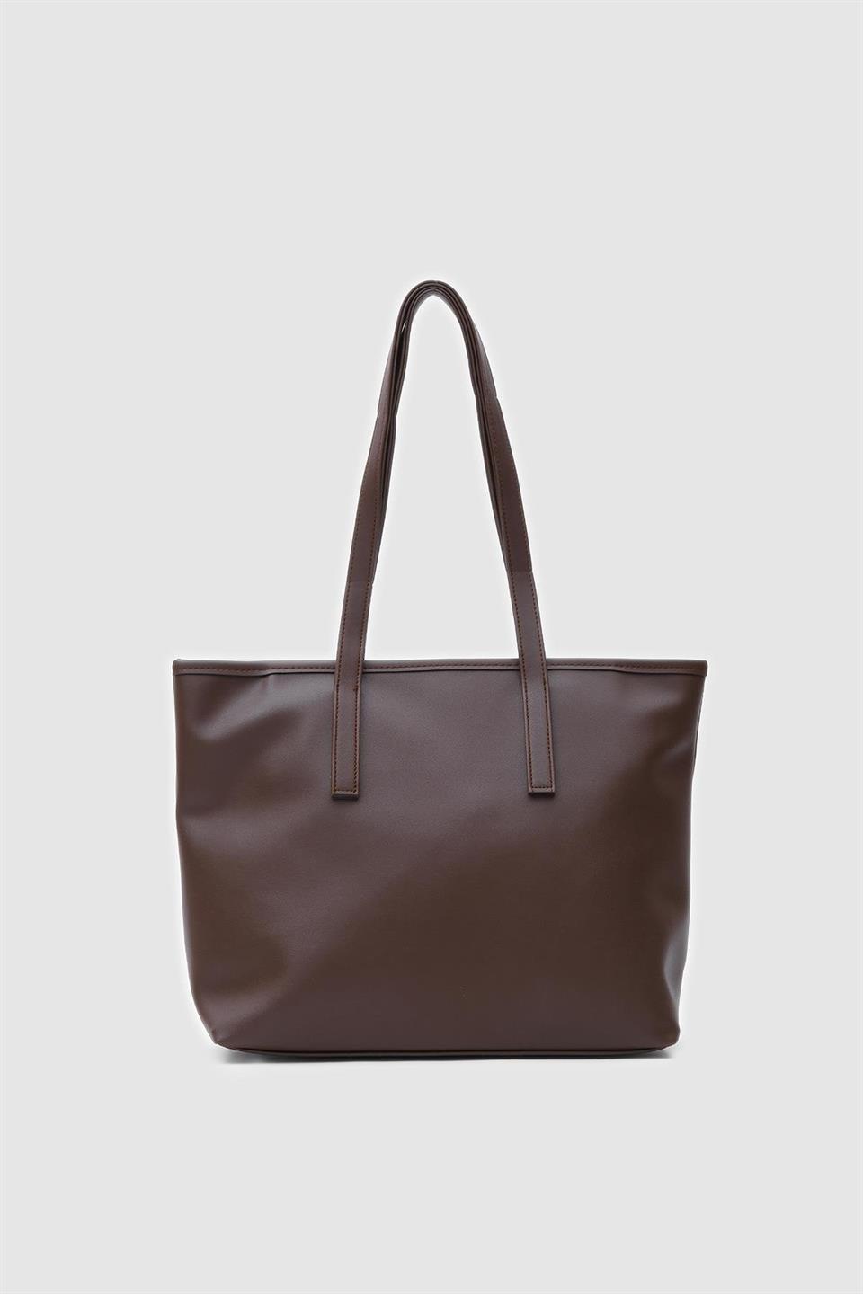 Soft Deri Omuz Çantası Acı Kahve