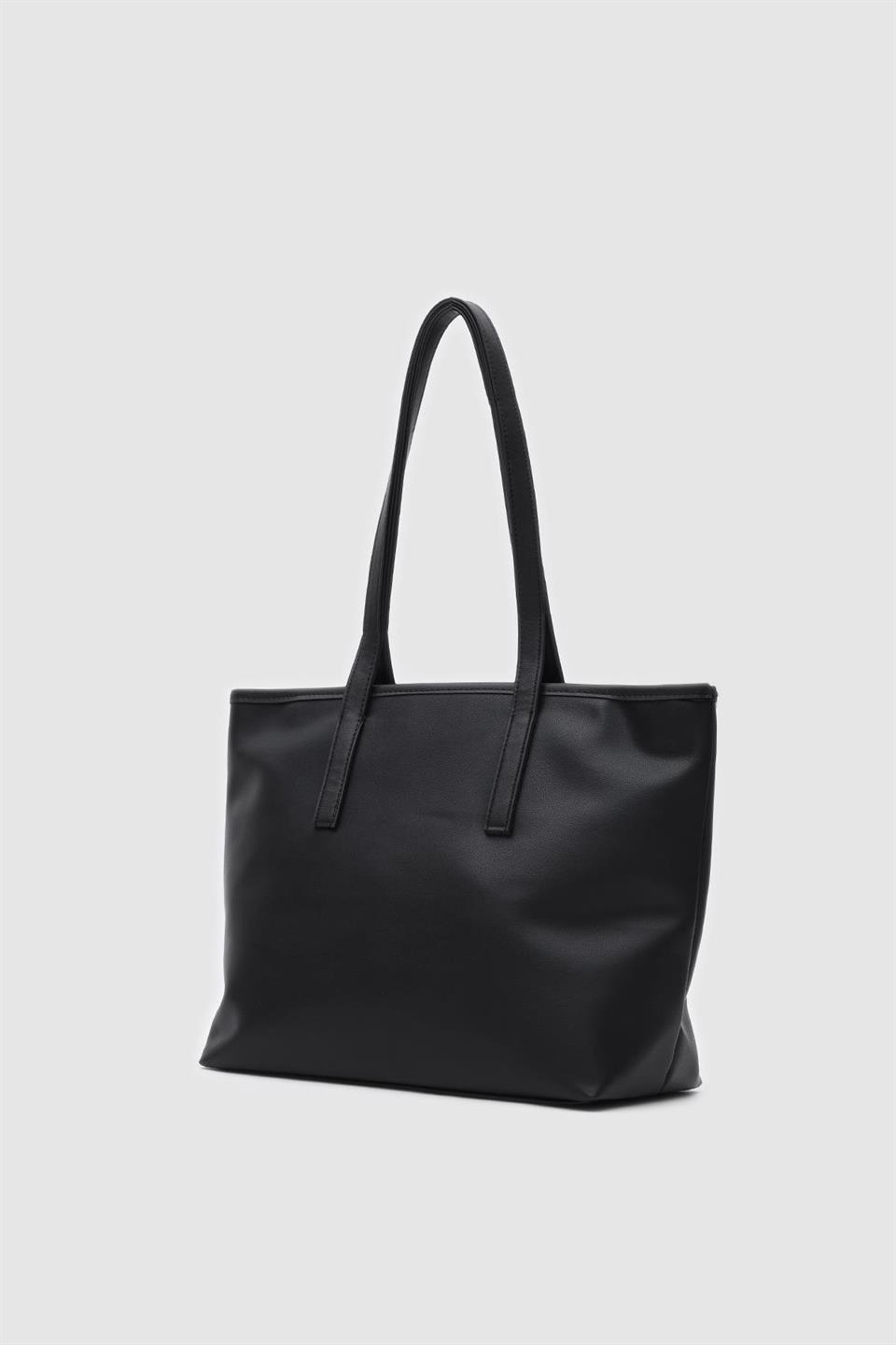 Soft Deri Omuz Çantası Siyah