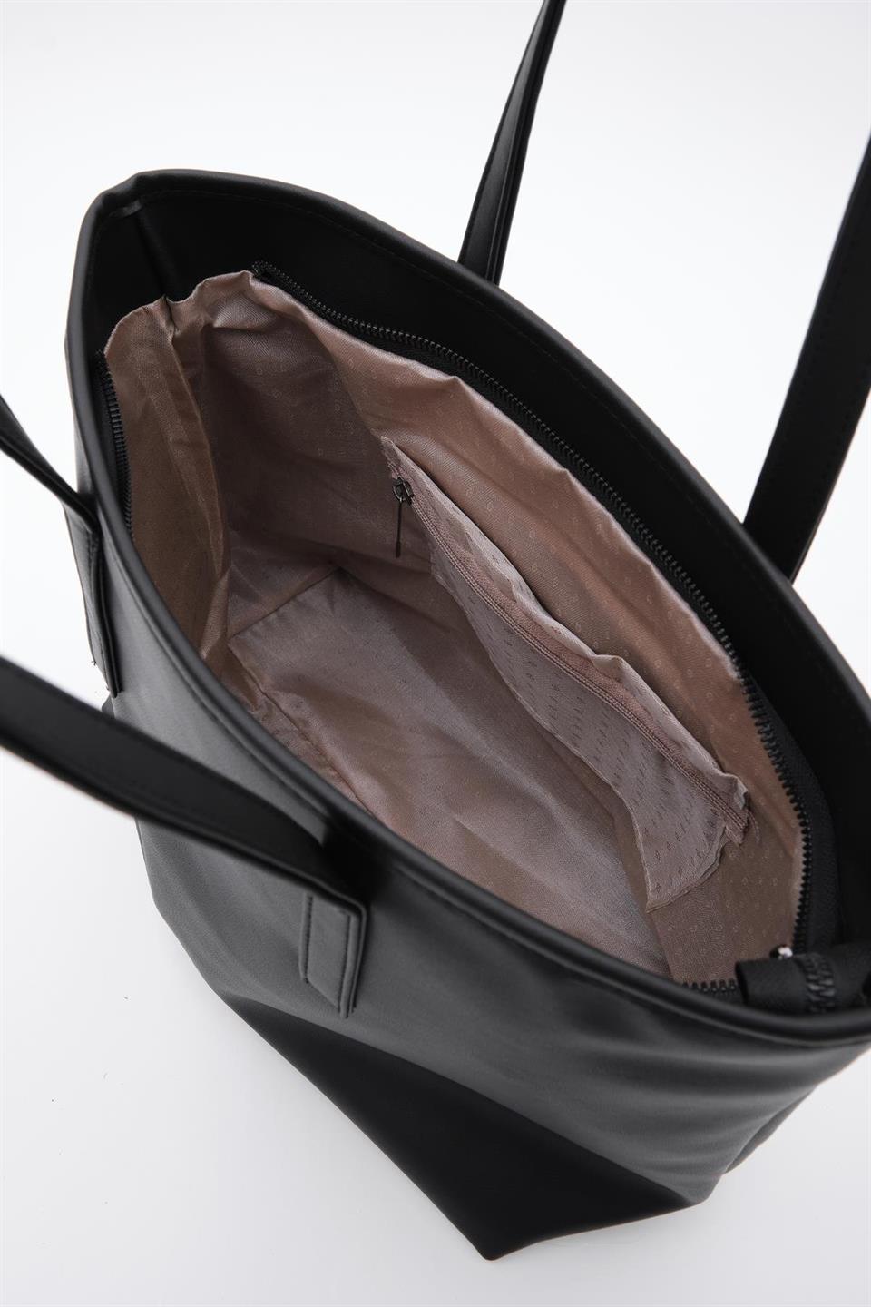 Soft Deri Omuz Çantası Siyah