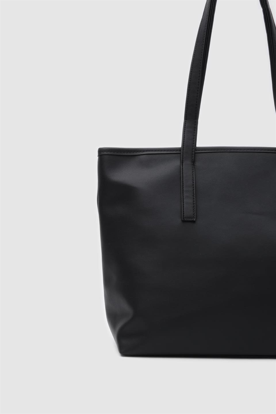 Soft Deri Omuz Çantası Siyah