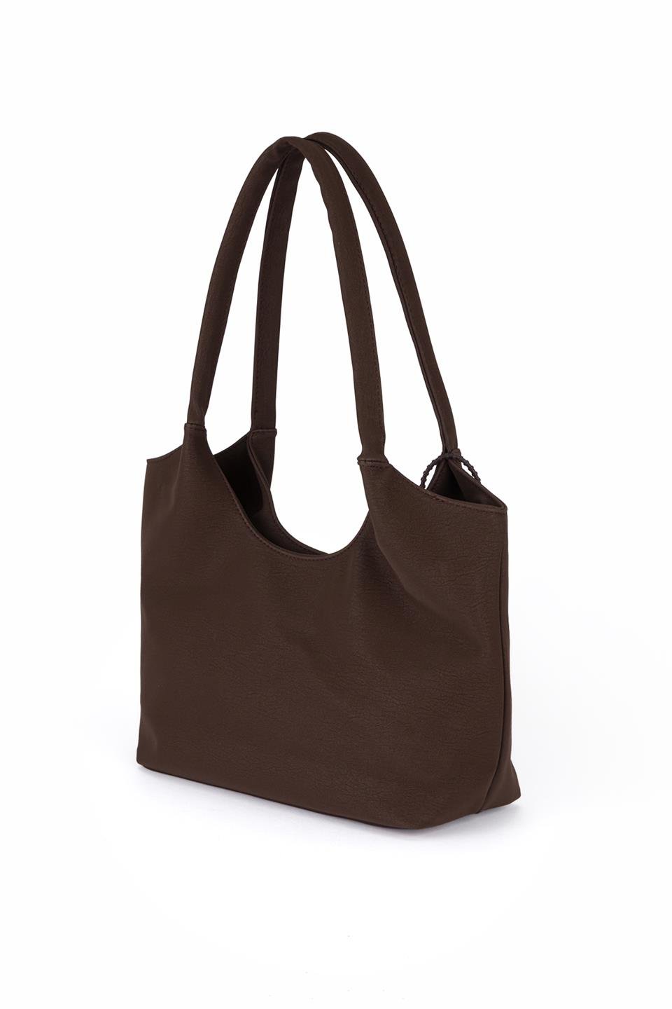 Soft Mini Charmlı Omuz Çantası Kahve