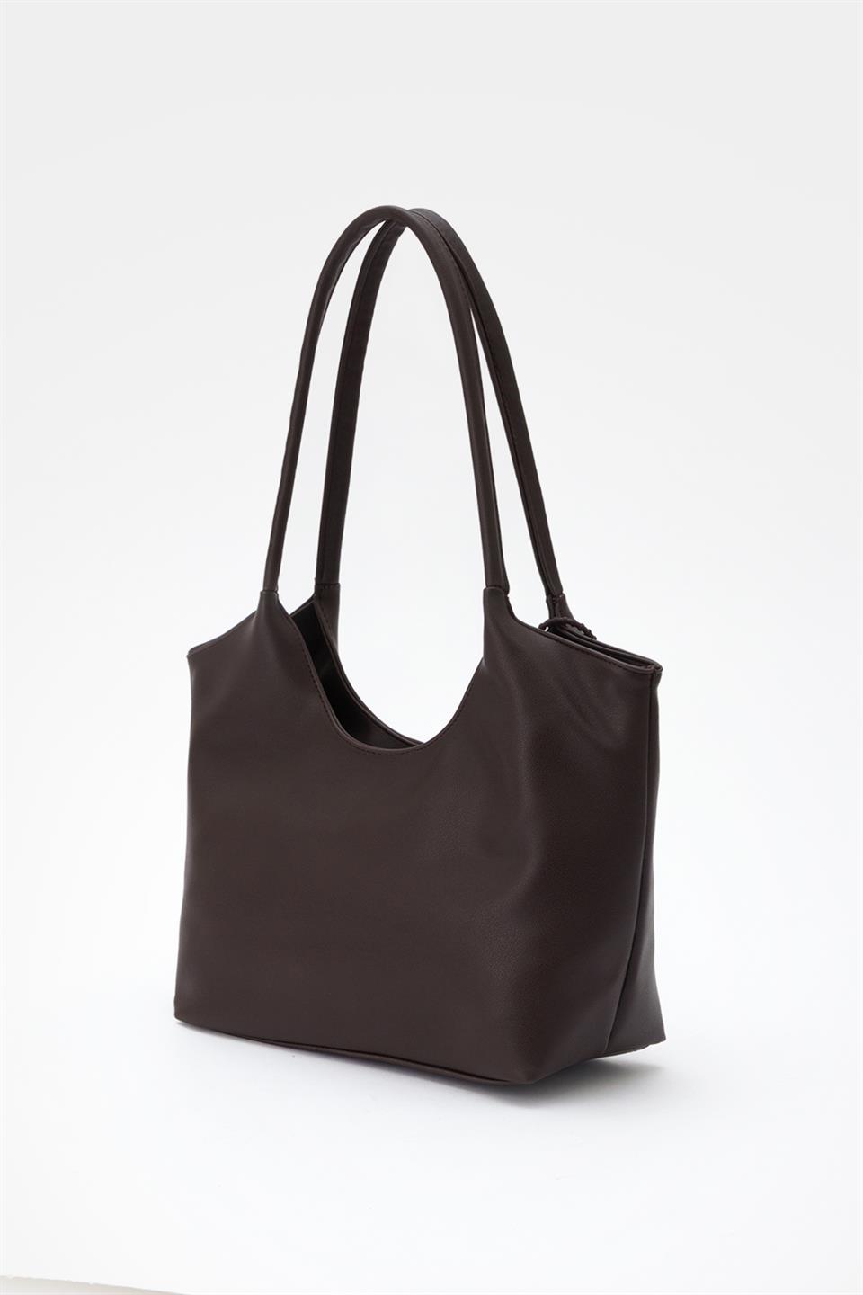 Soft Mini Charmlı Omuz Çantası Kahve