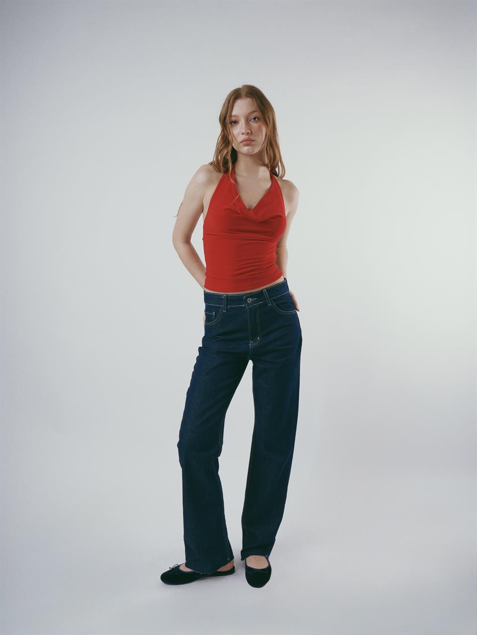 Straight Fit Jean Pantolon Ham Laci