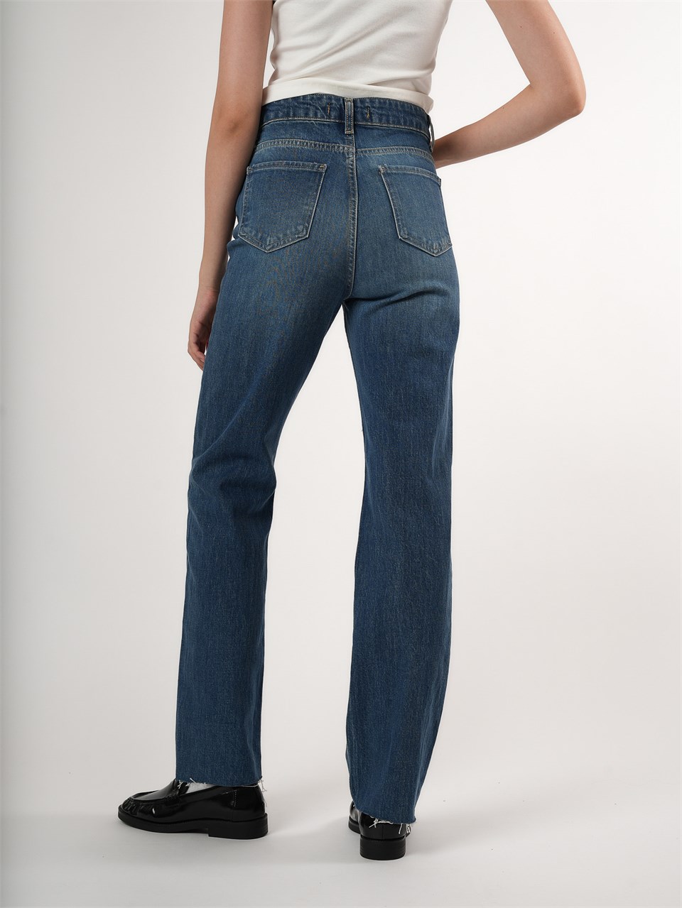 Straight Fit Jean Pantolon Koyu Mavi
