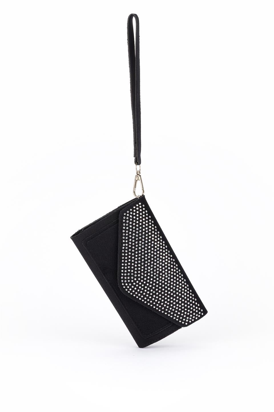 Taşlı Cüzdan Siyah