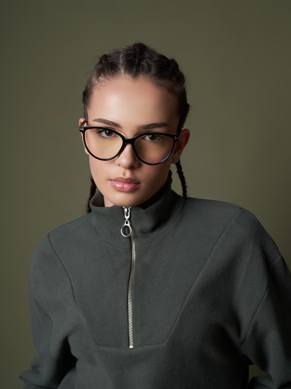 Yarım Fermuar Triko Sweatshirt Haki