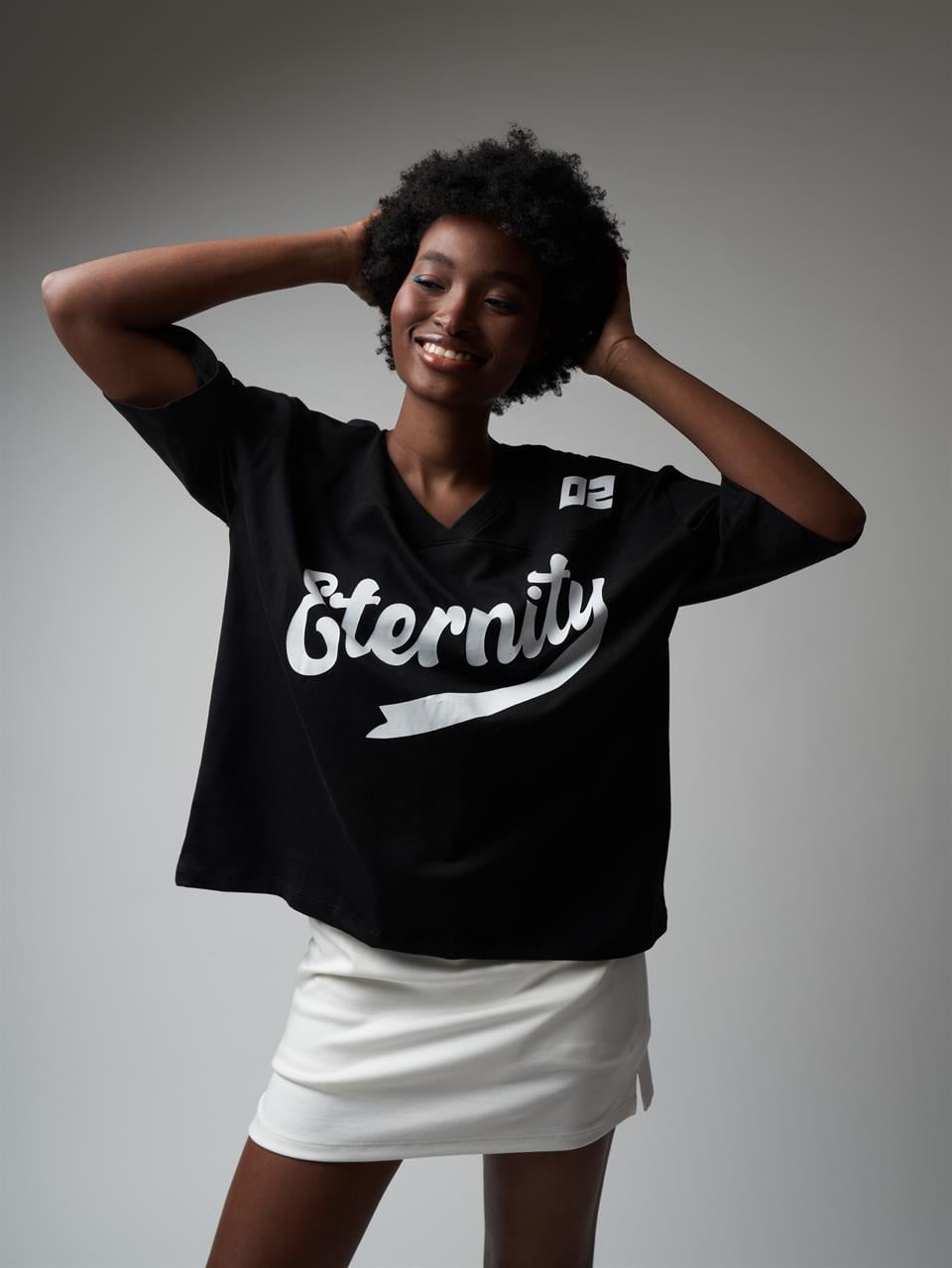 Yırtmaç Detaylı Kısa Şort Etek Ekru