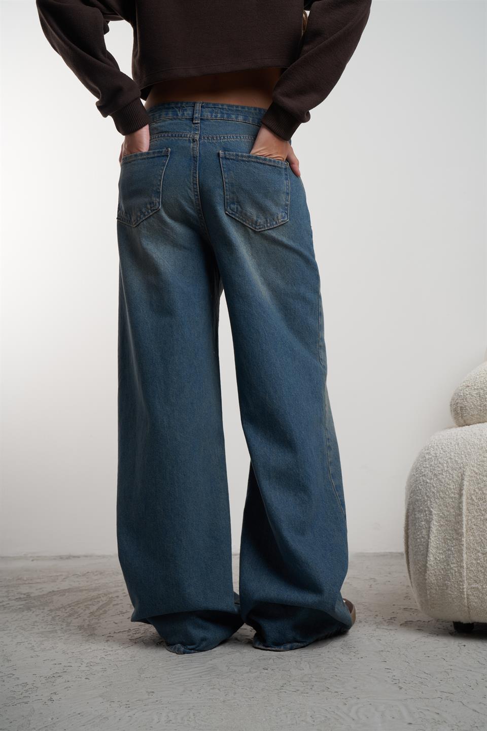 Palazzo Jean Pantolon Kahve Tint