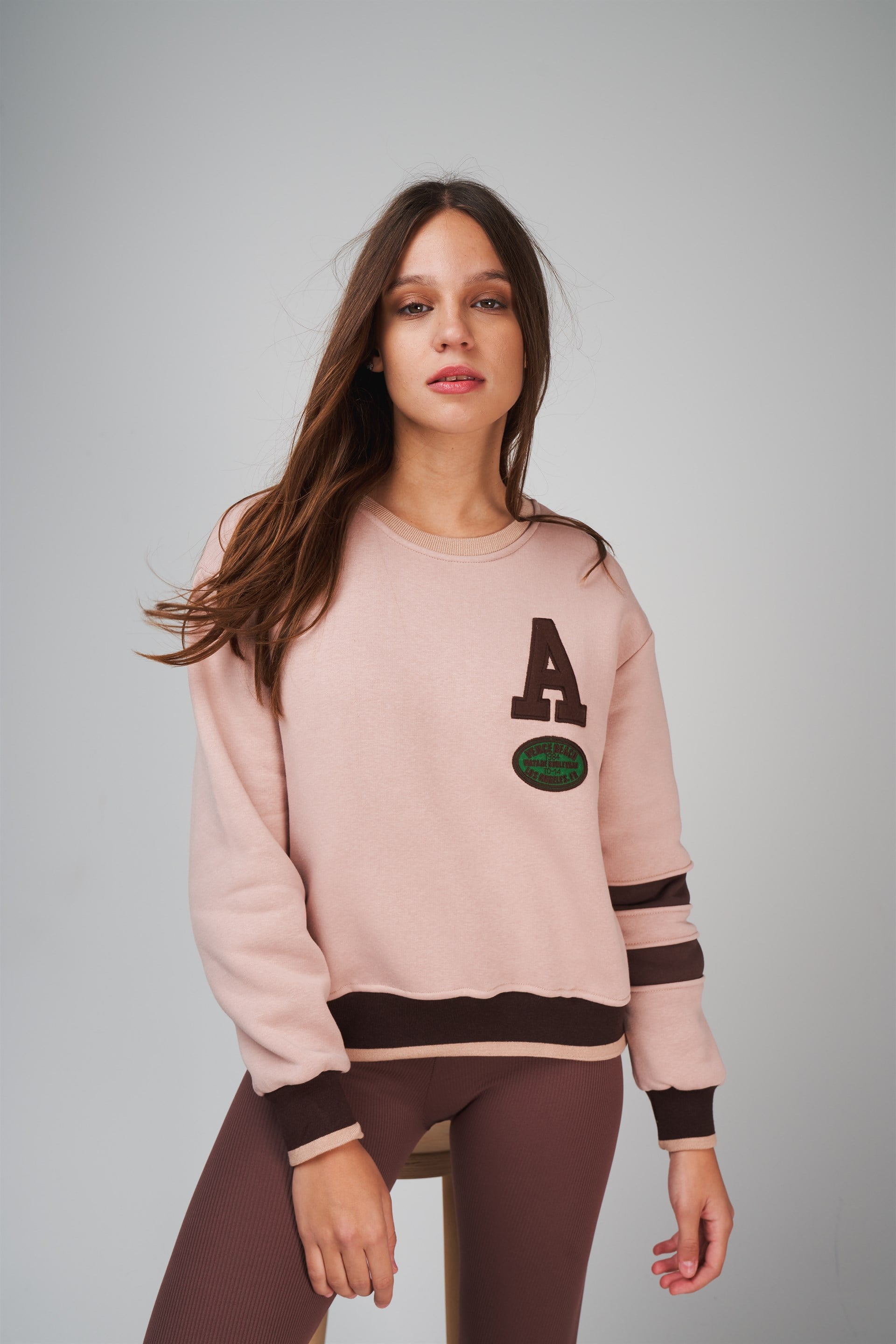 A Nakış Baskılı Sweatshirt