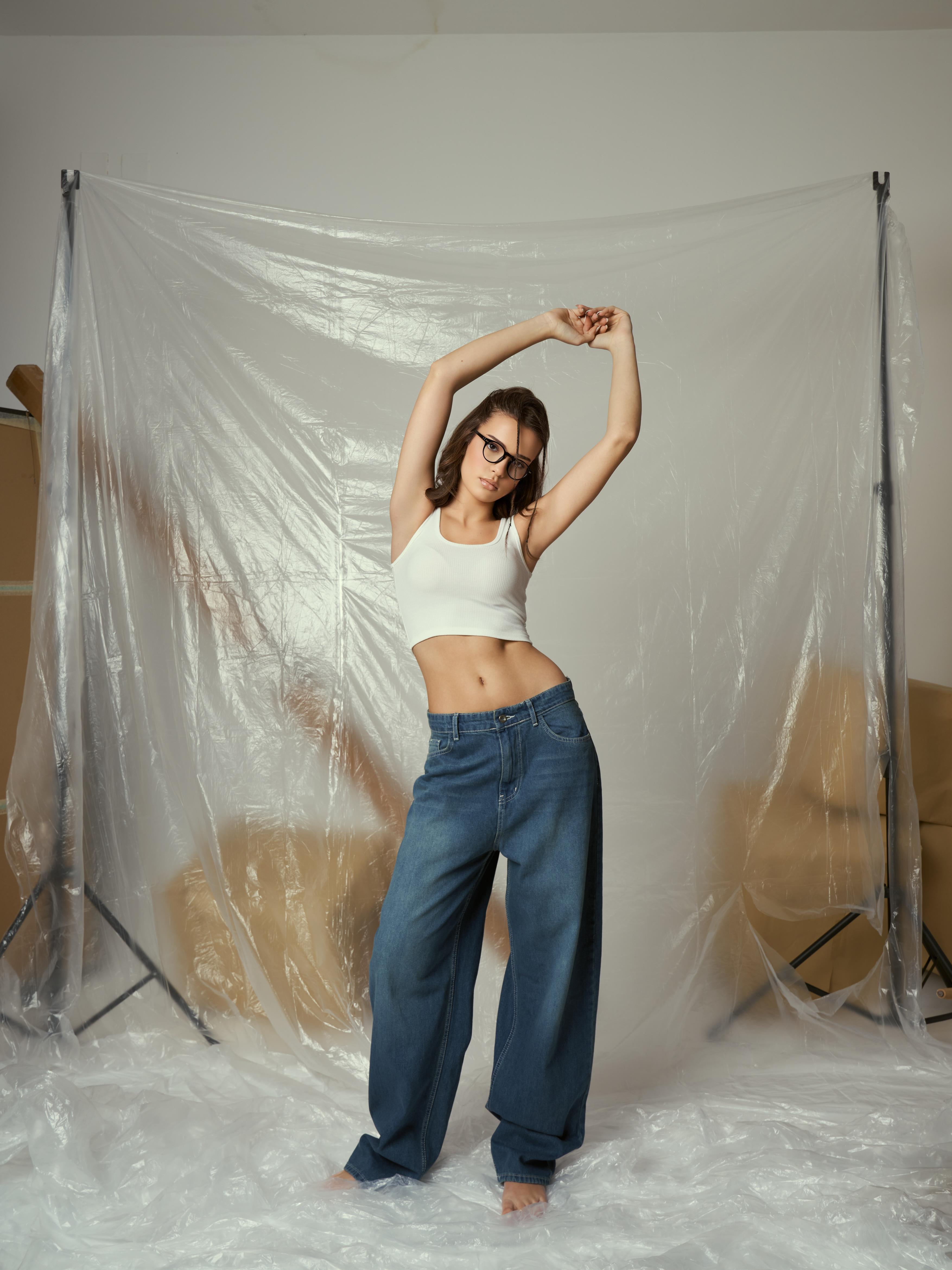 Baggy Fit Jean Pantolon Orta Mavi