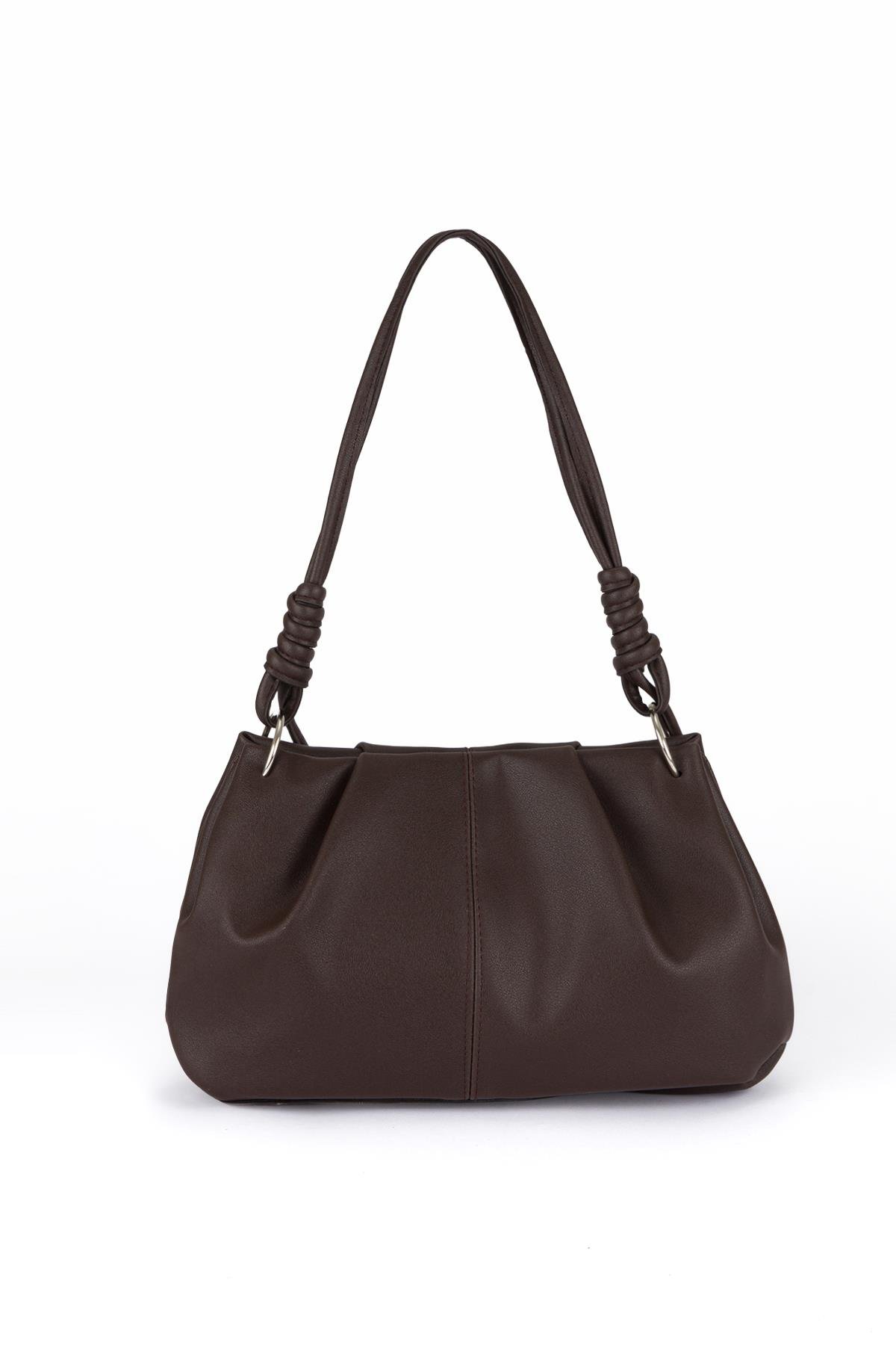 Bağlama Detaylı Omuz Çantası Kahve