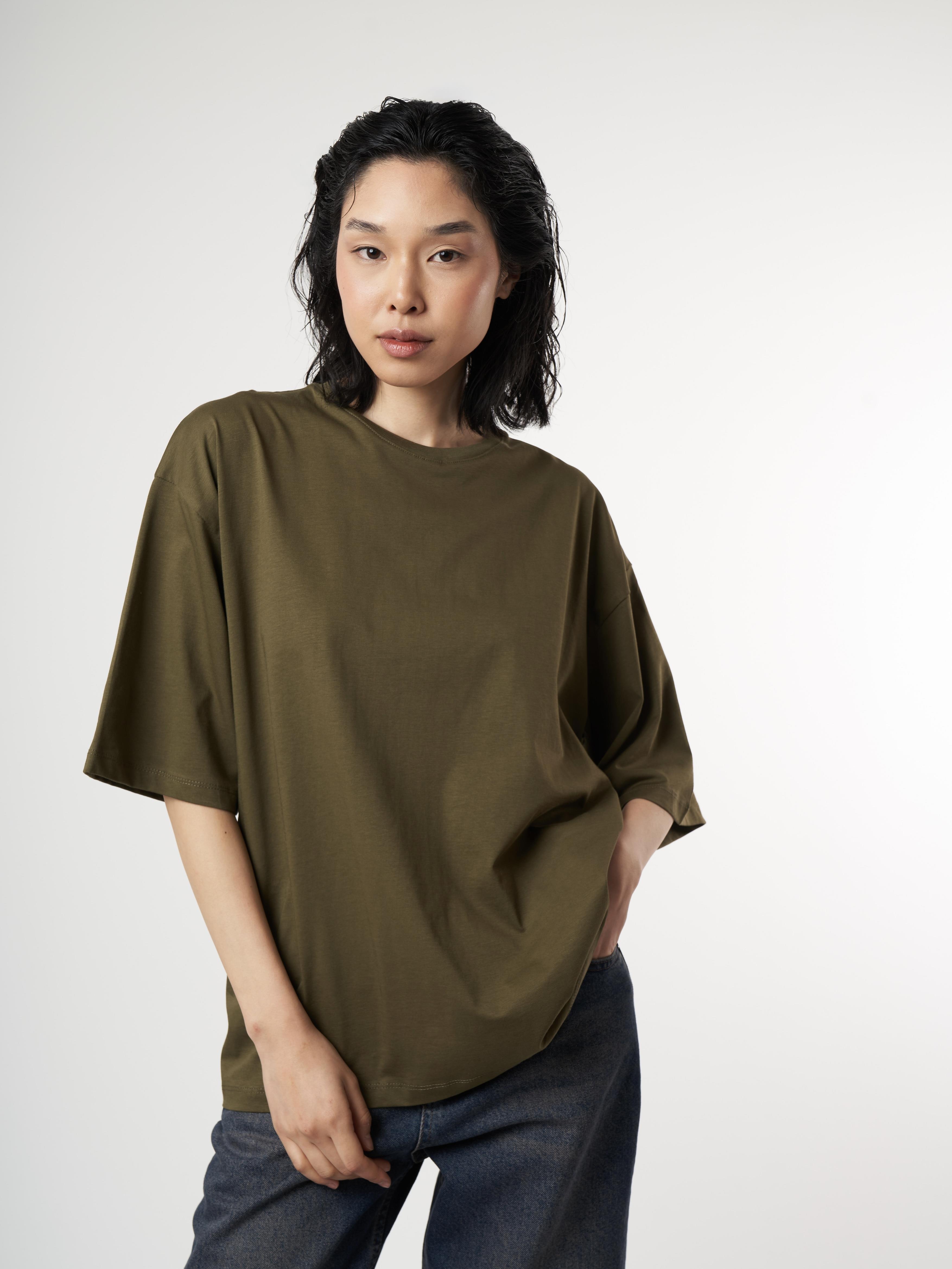 Basic Kısa Kol T-shirt Haki