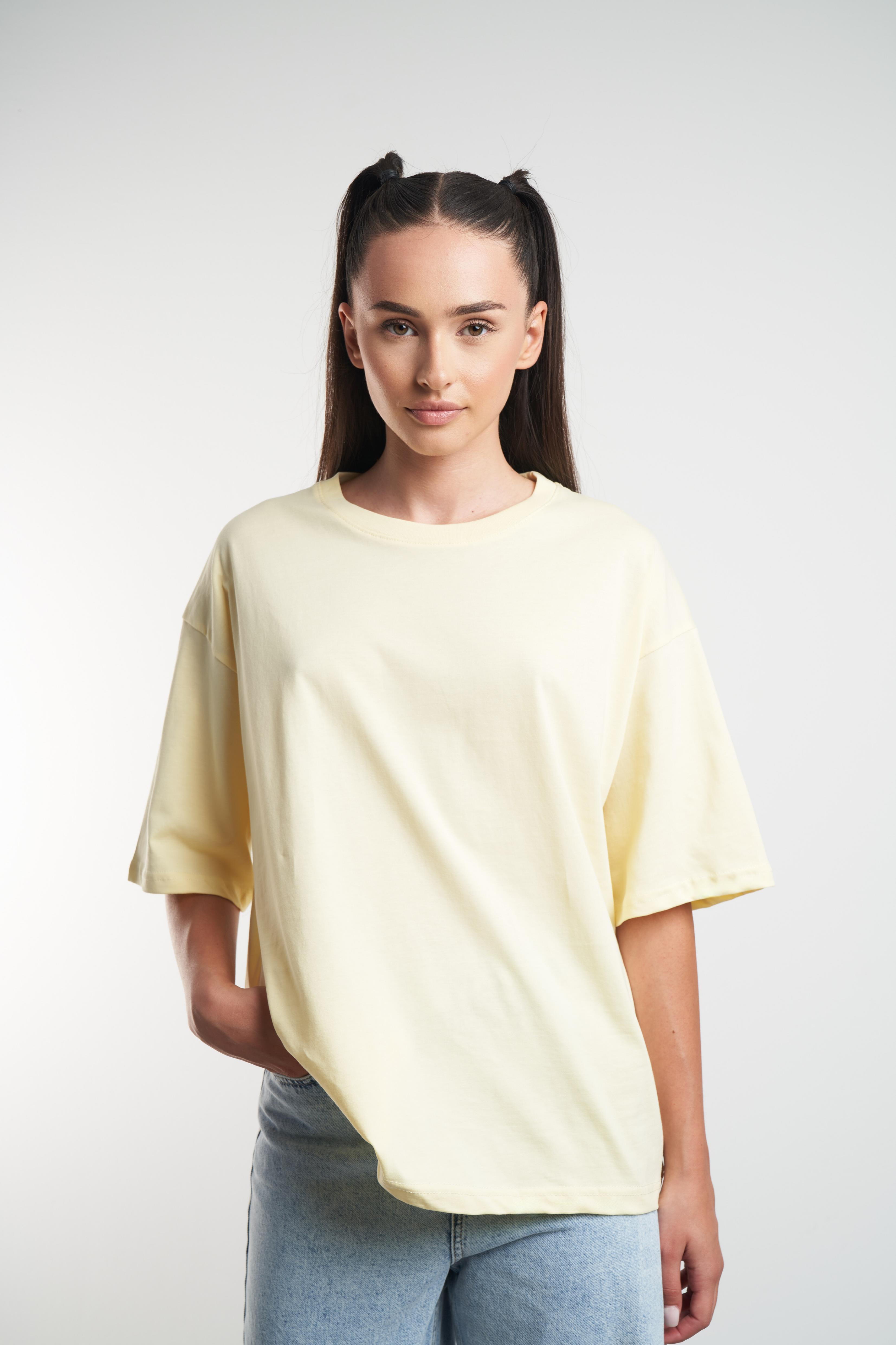 Basic Kısa Kol T-shirt Sarı