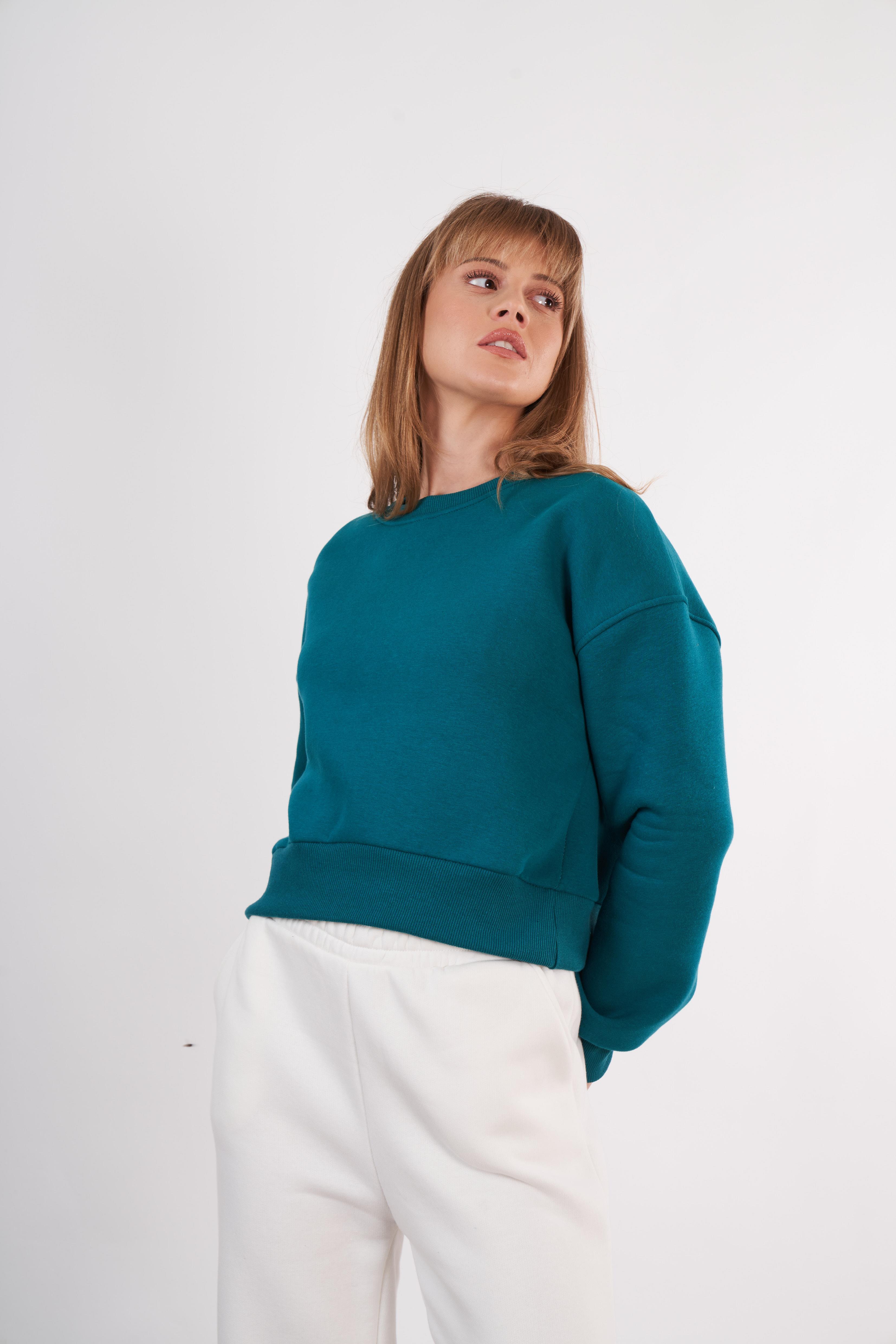 Basic Kısa Sweatshirt
