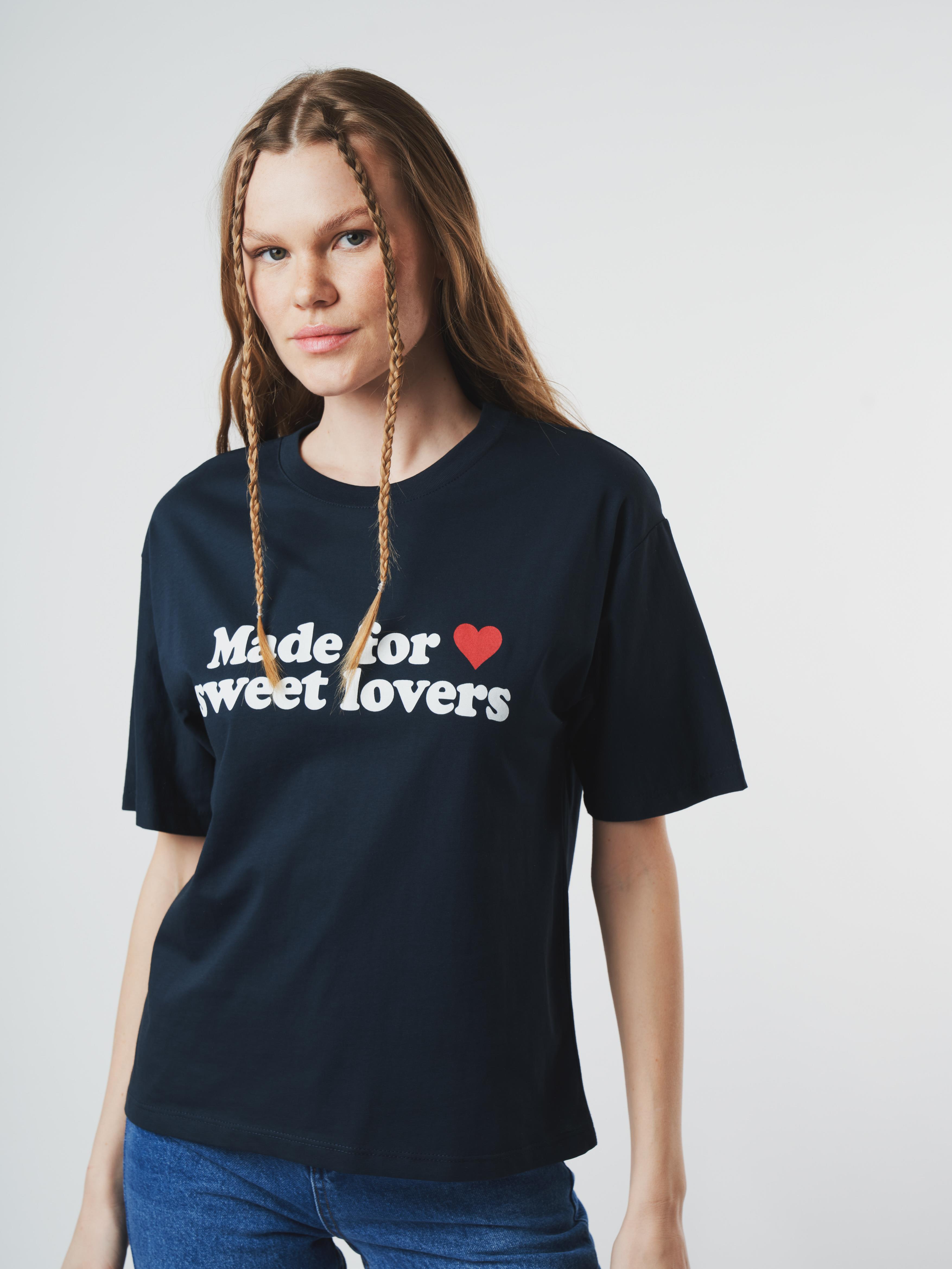 Baskılı Kısa Kol T-shirt Lacivert