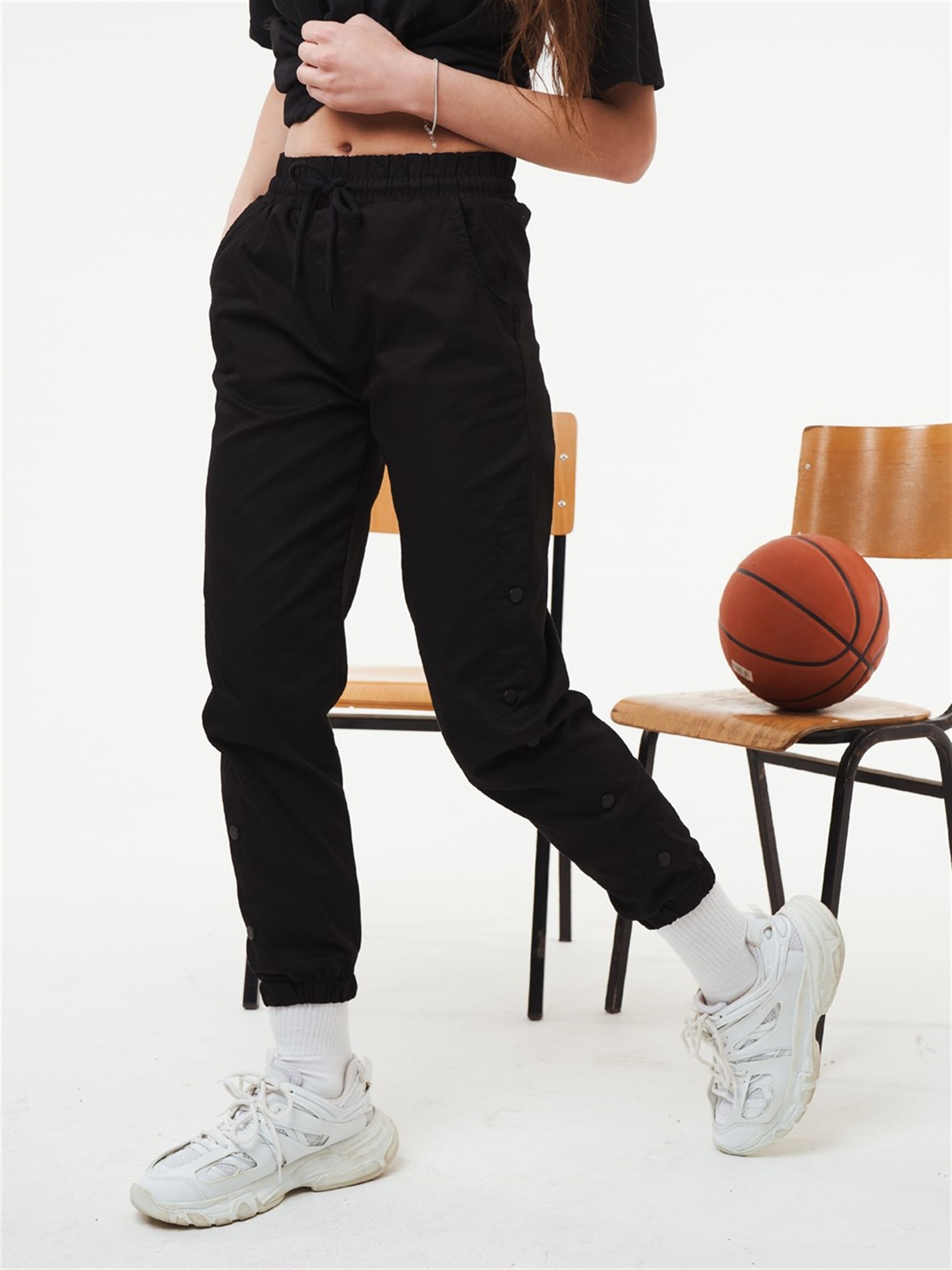 Bel Paça Lastik Yanlar Çıt Çıt Gabardin Pantolon