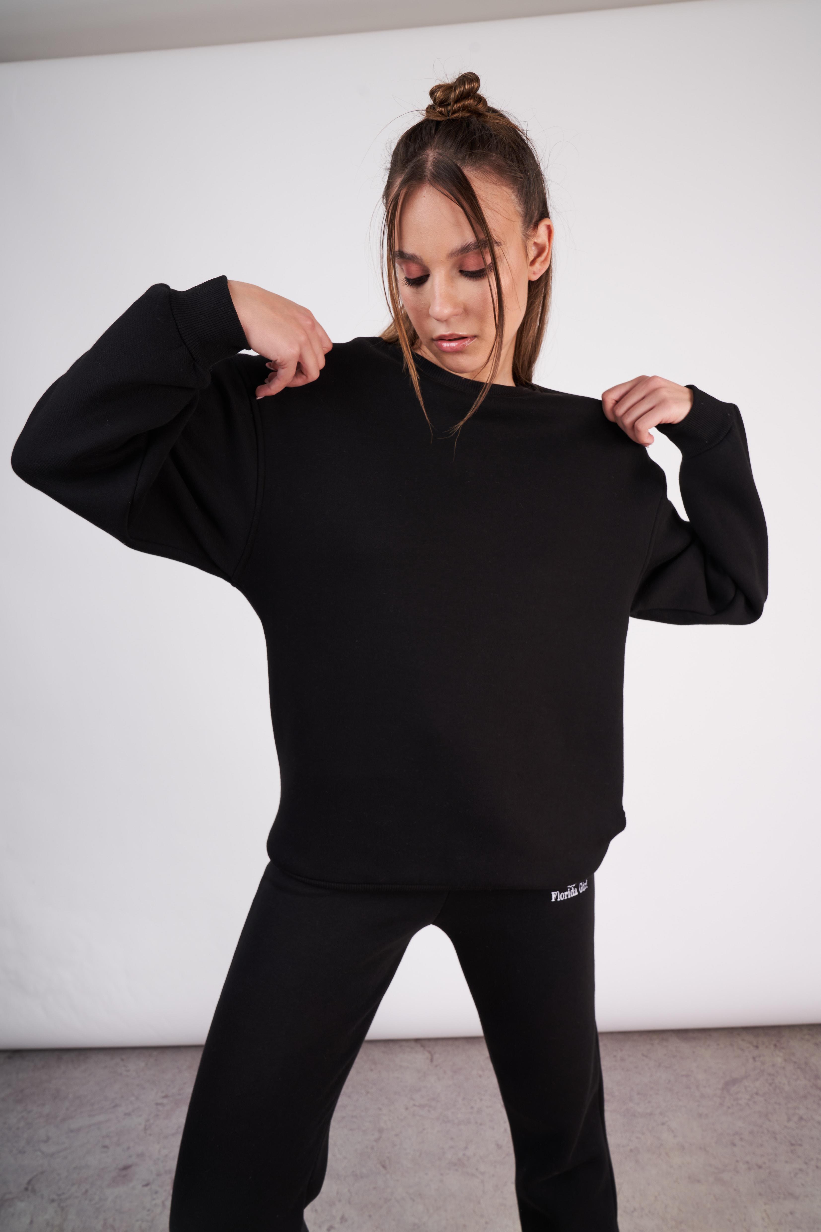 Bisiklet Yaka Basic Sweatshirt