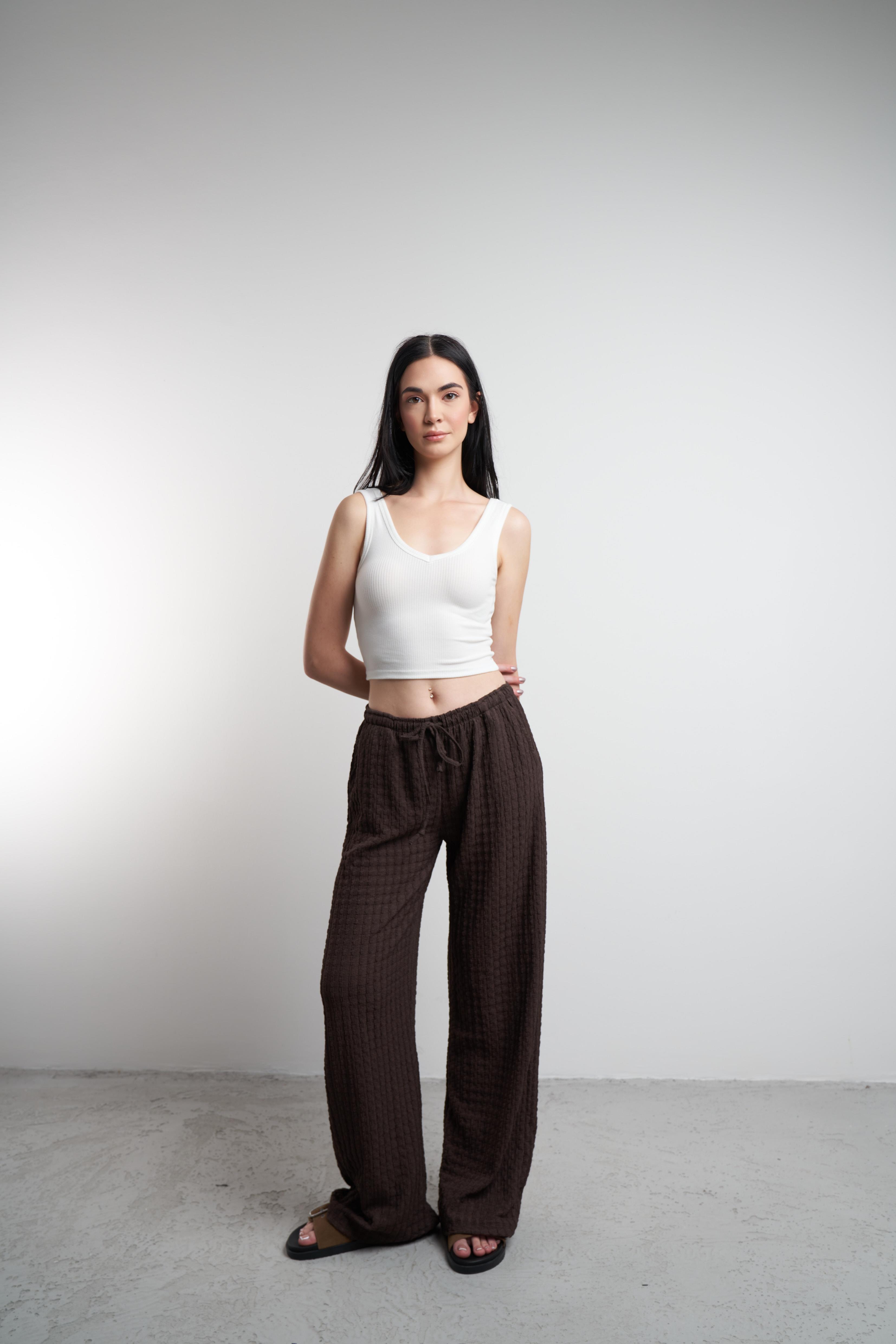 Bol Paça Pantolon Kahve