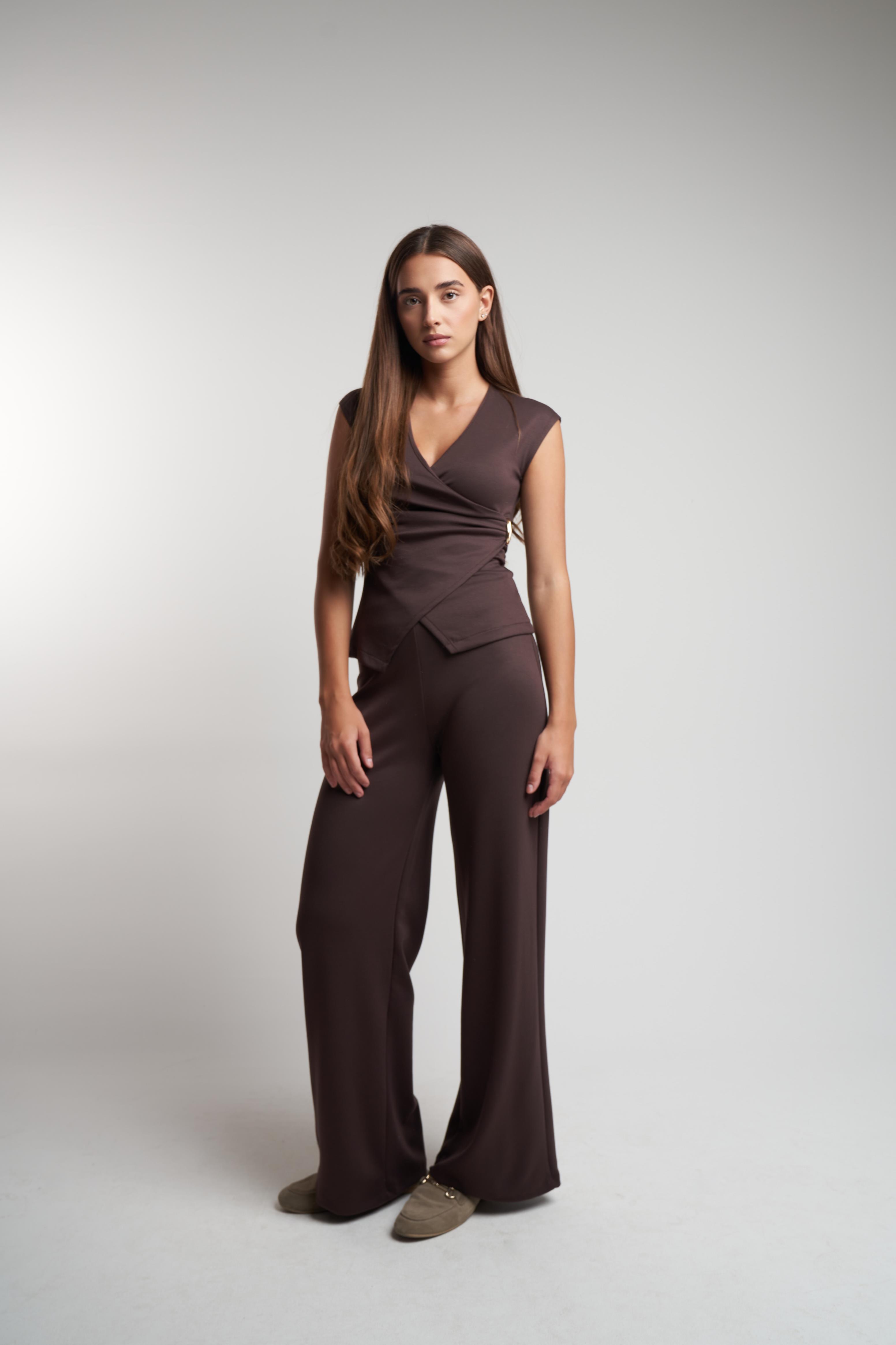 Bol Paça Pantolon Kahve