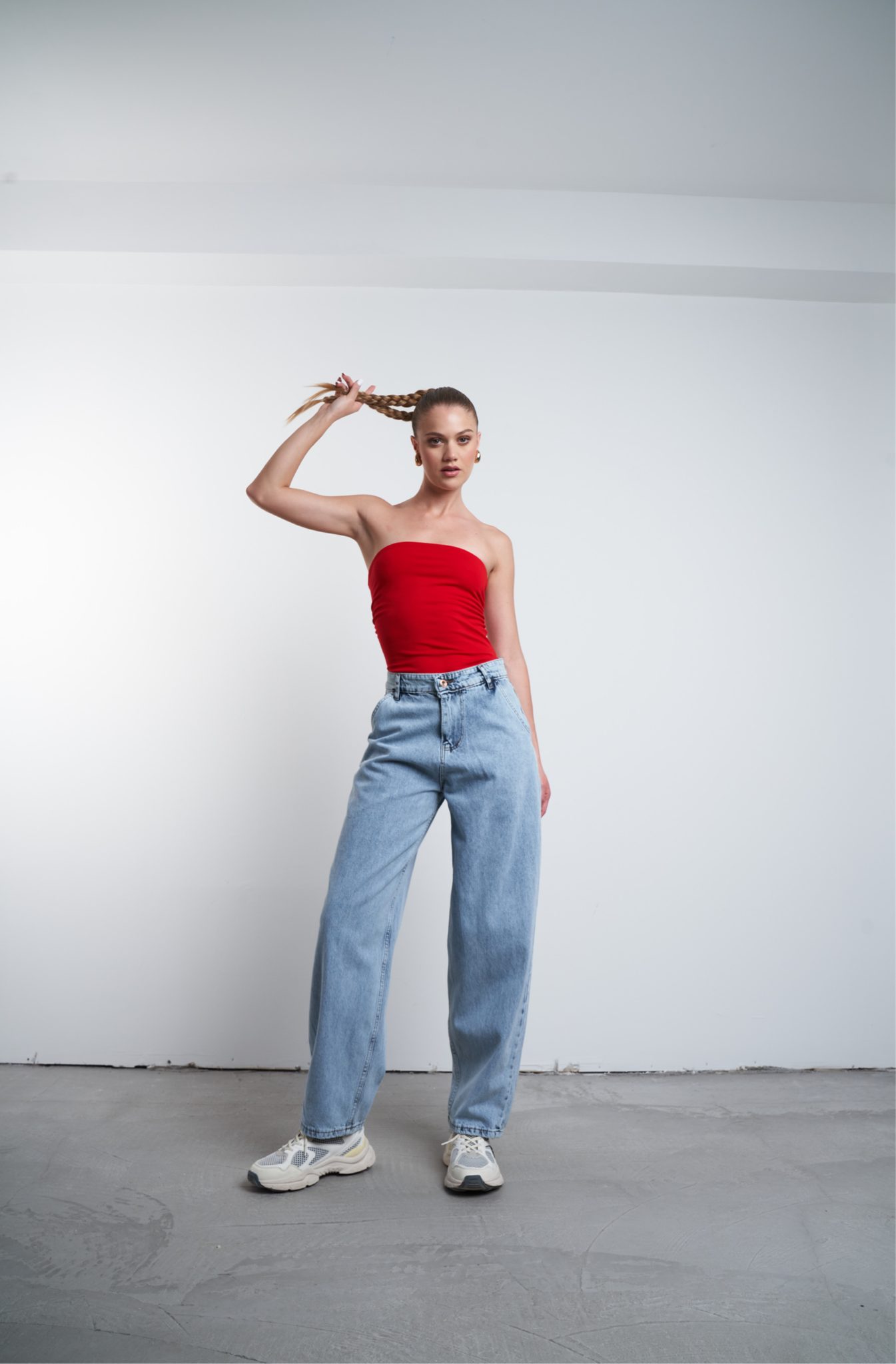 Boyfriend Jean Pantolon Açık Mavi