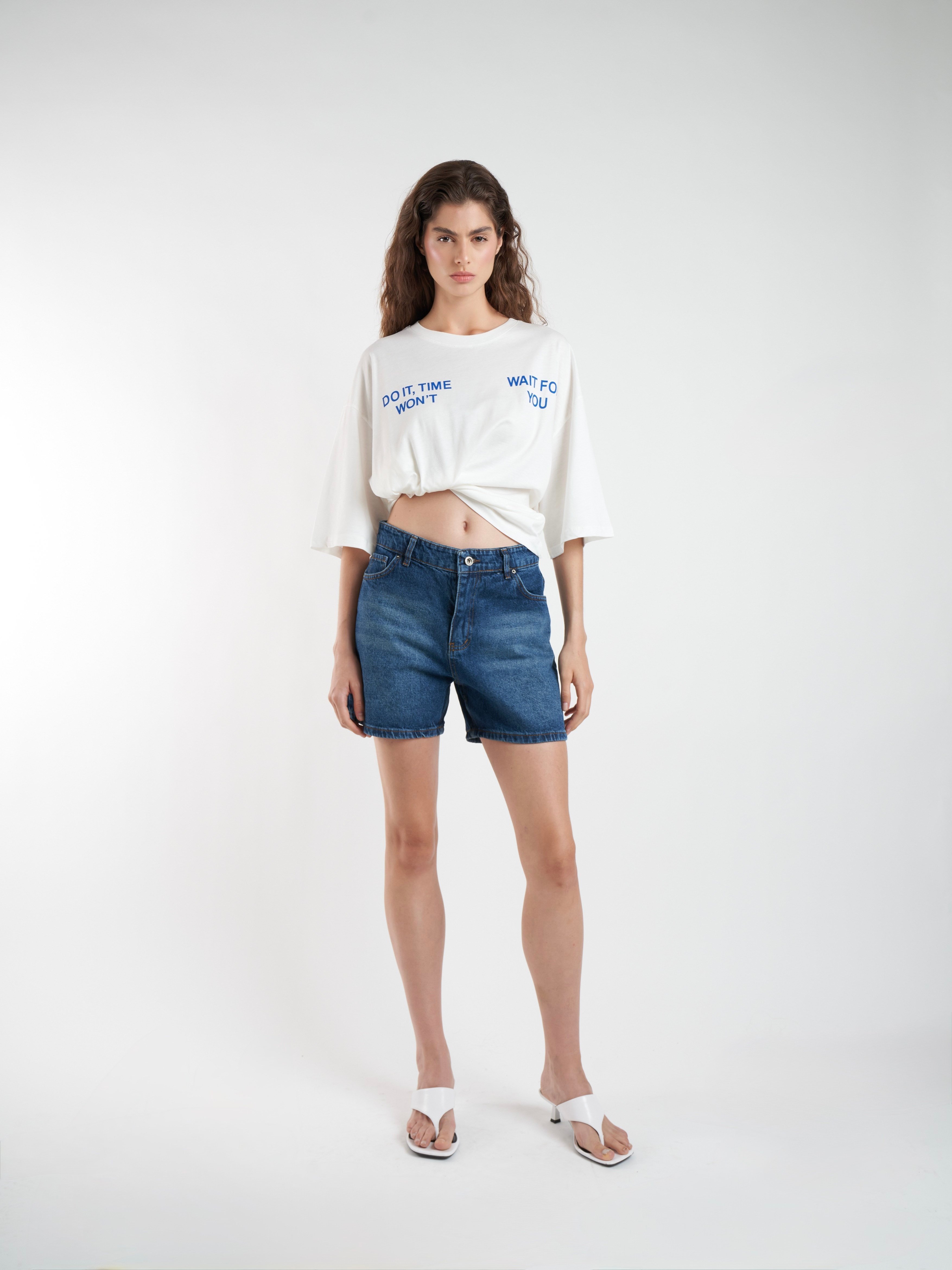 Cepli Jean Şort Yeşil Tint