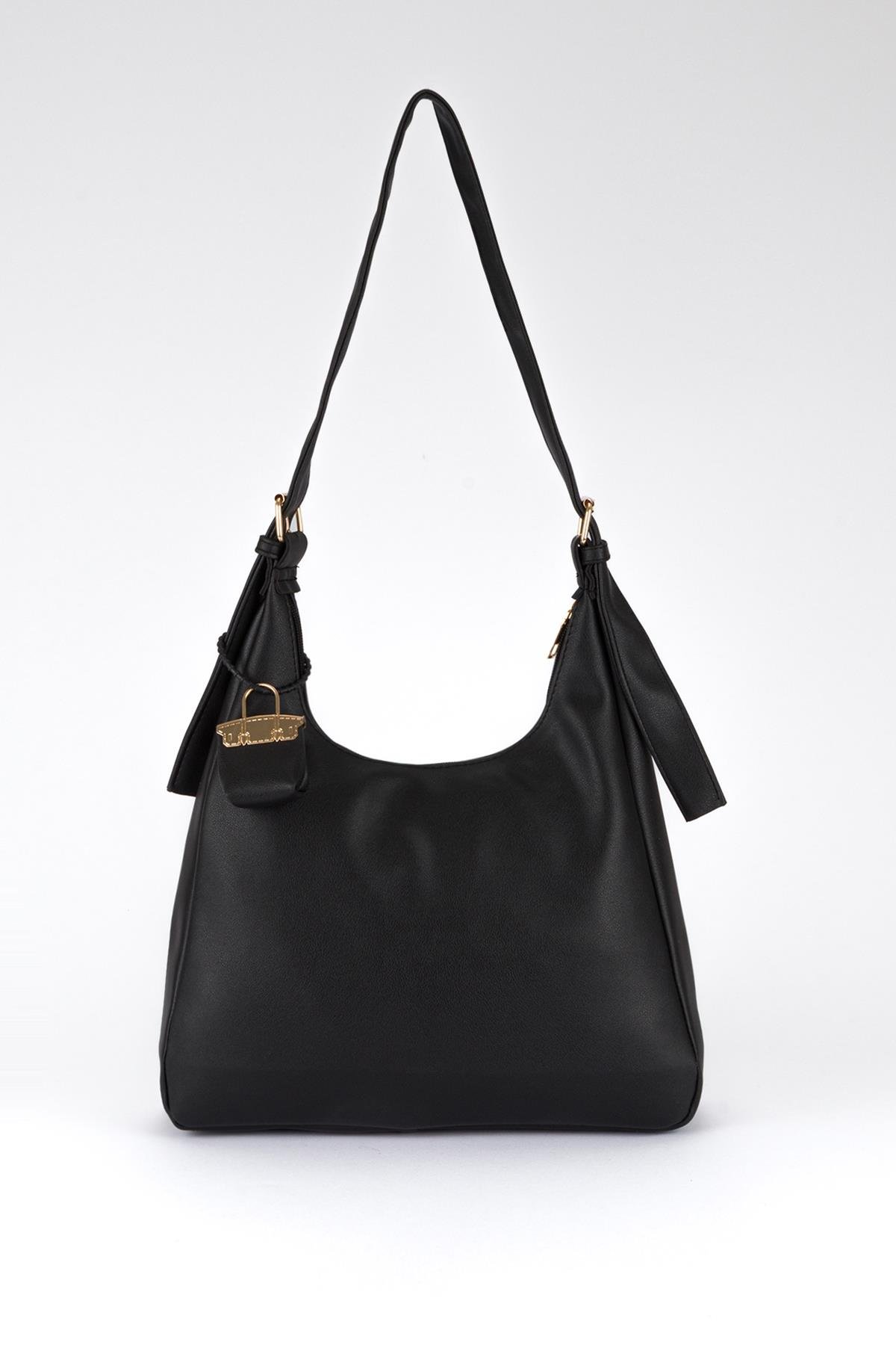 Charmlı Salaş Omuz Çantası Siyah