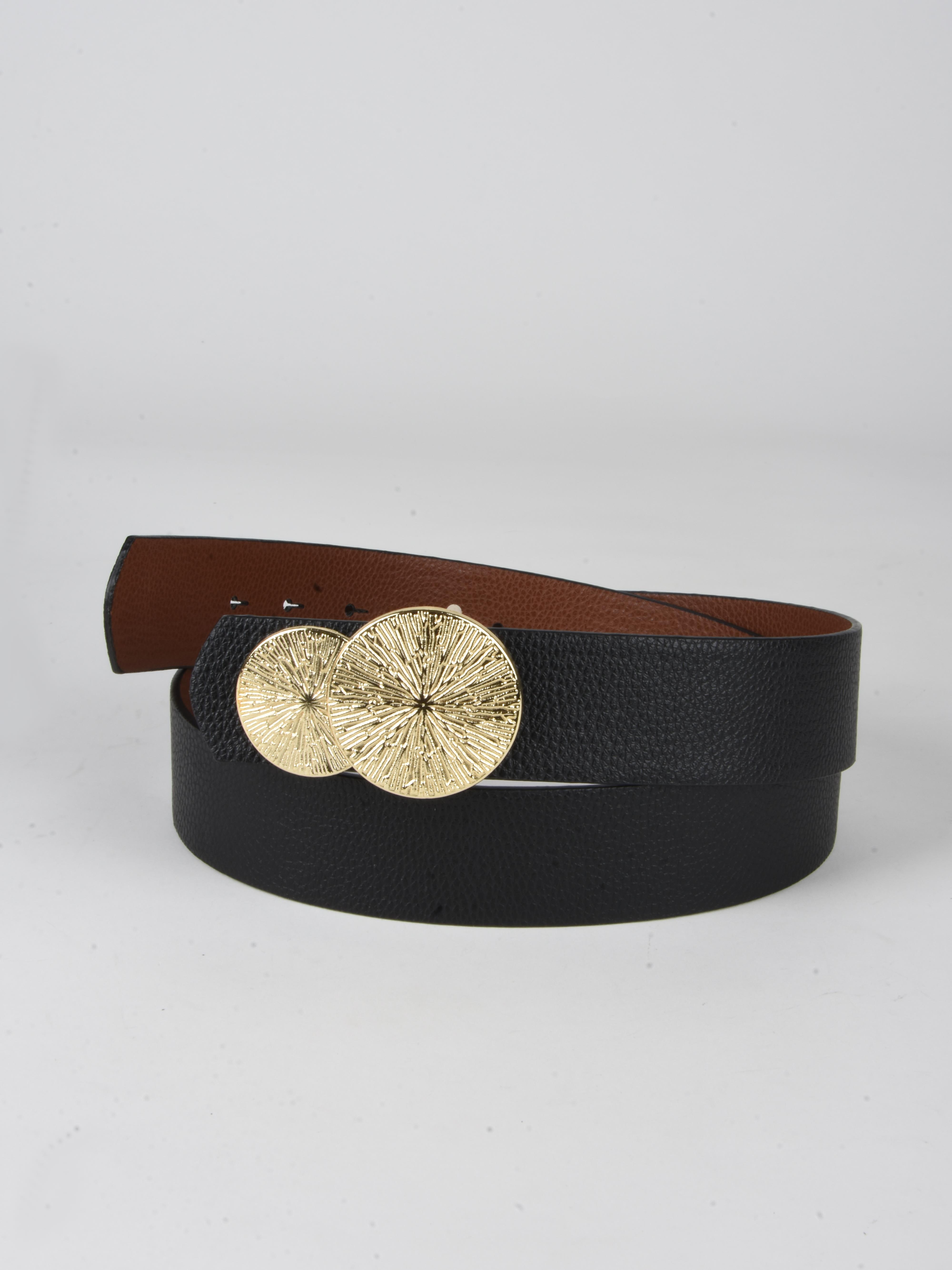 Çift Çember Tokalı Kemer