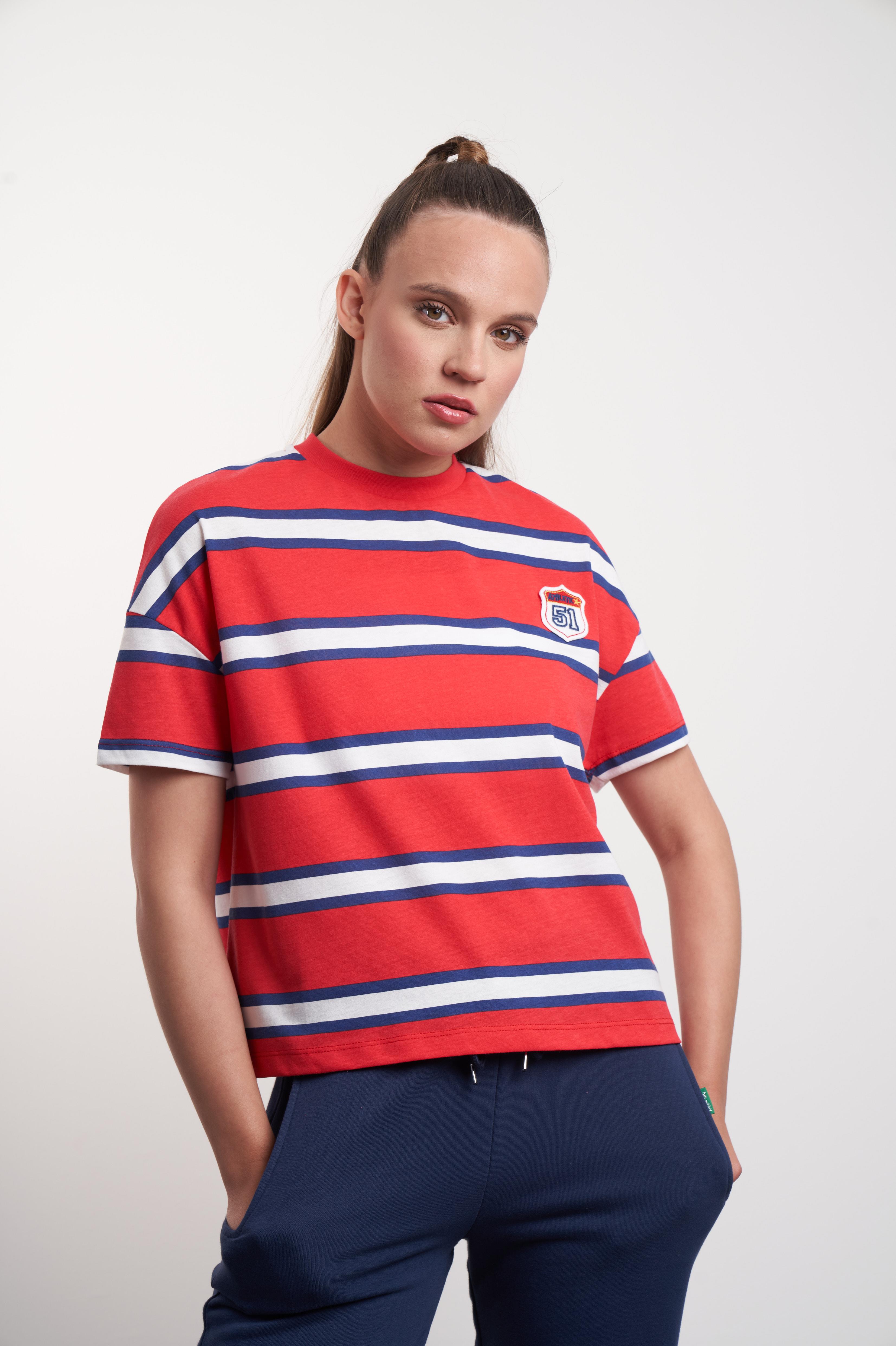 Çizgili T-shirt Renkli