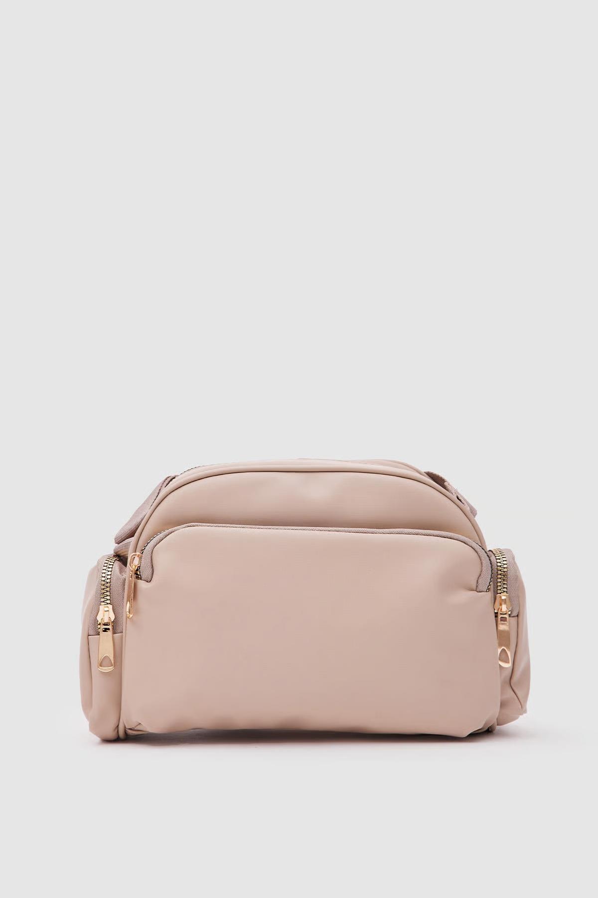 Çok Gözlü Çapraz Çanta Bej