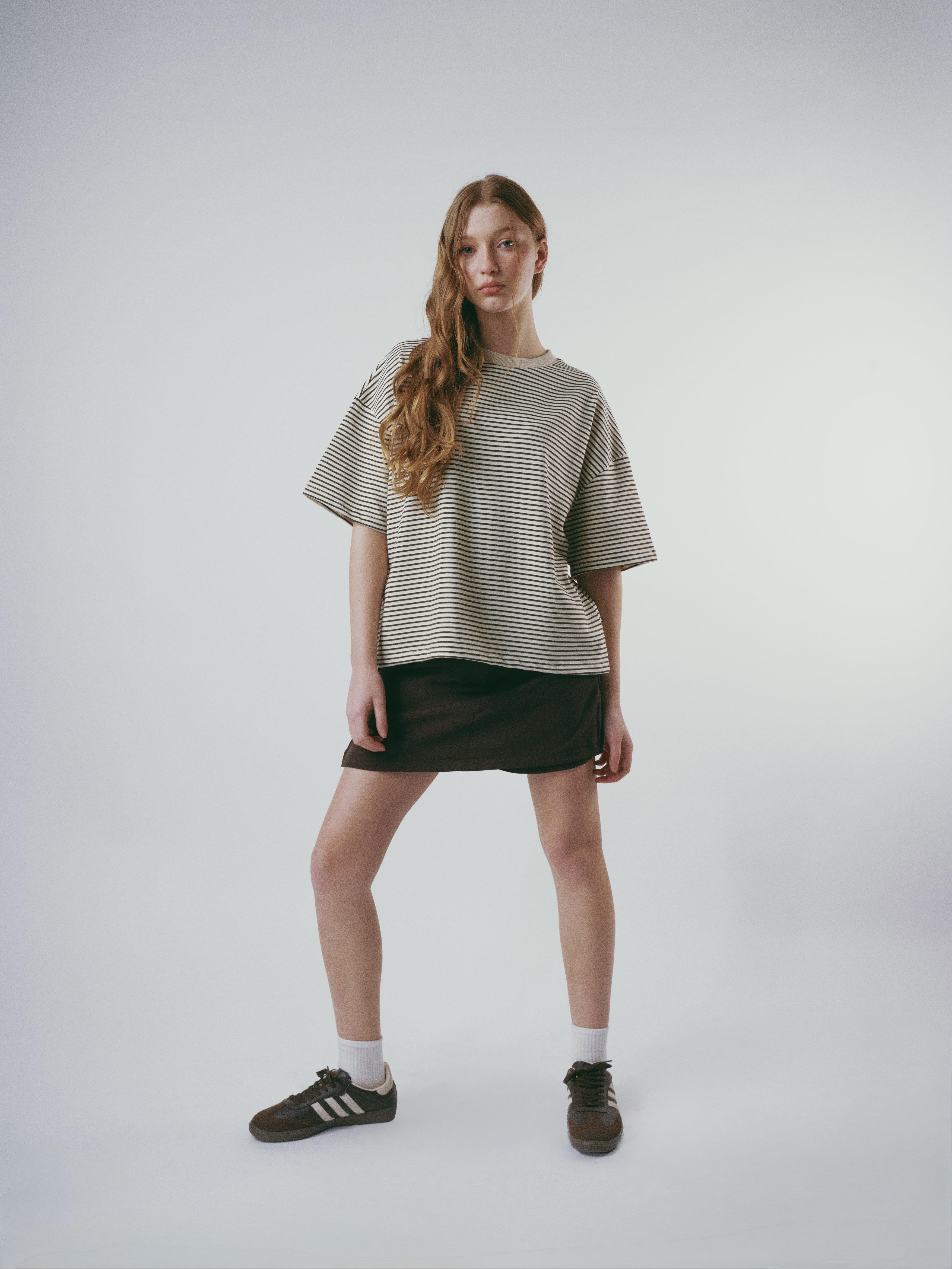 Dabil Kısa Şort Etek Kahve