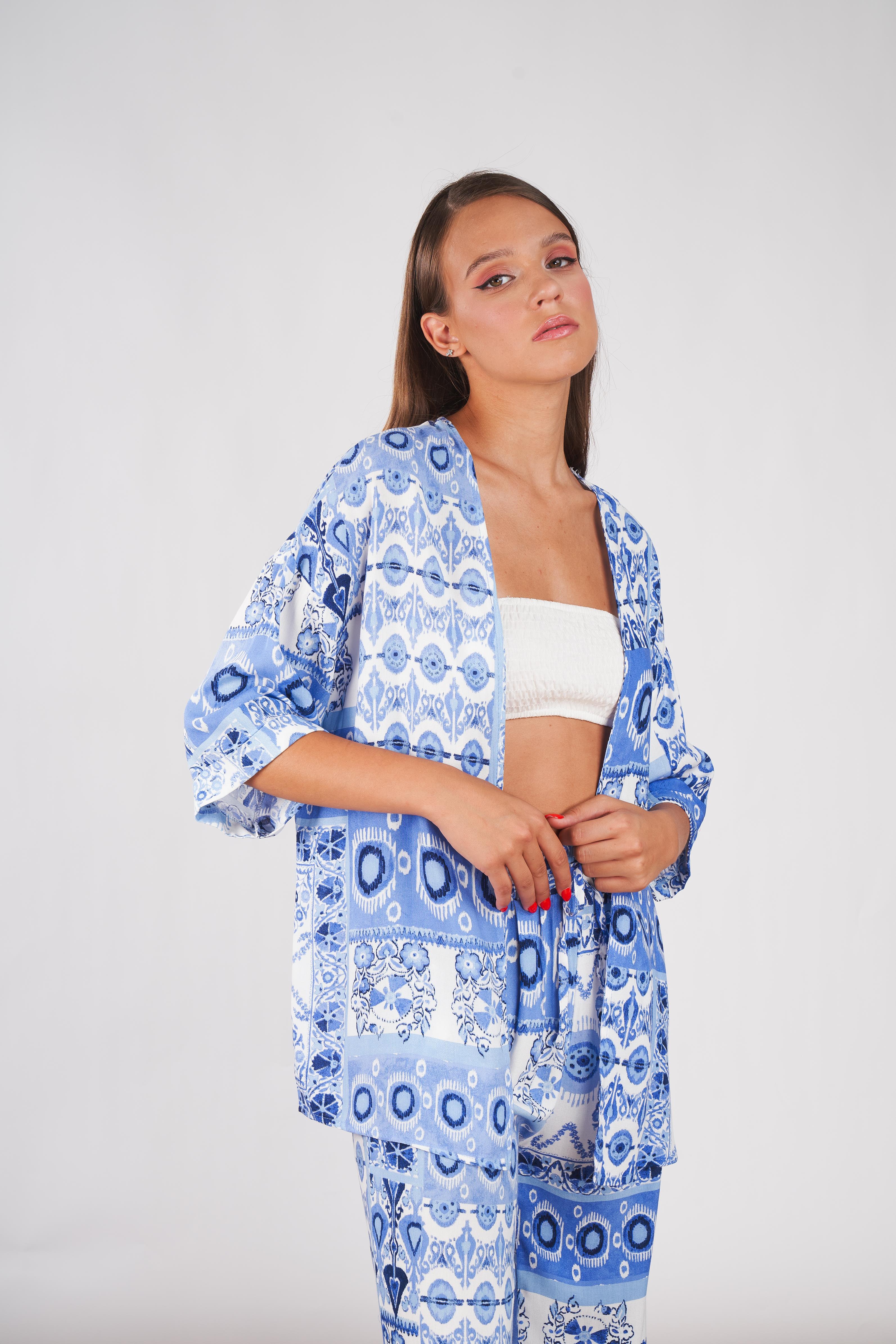 Desenli Kimono