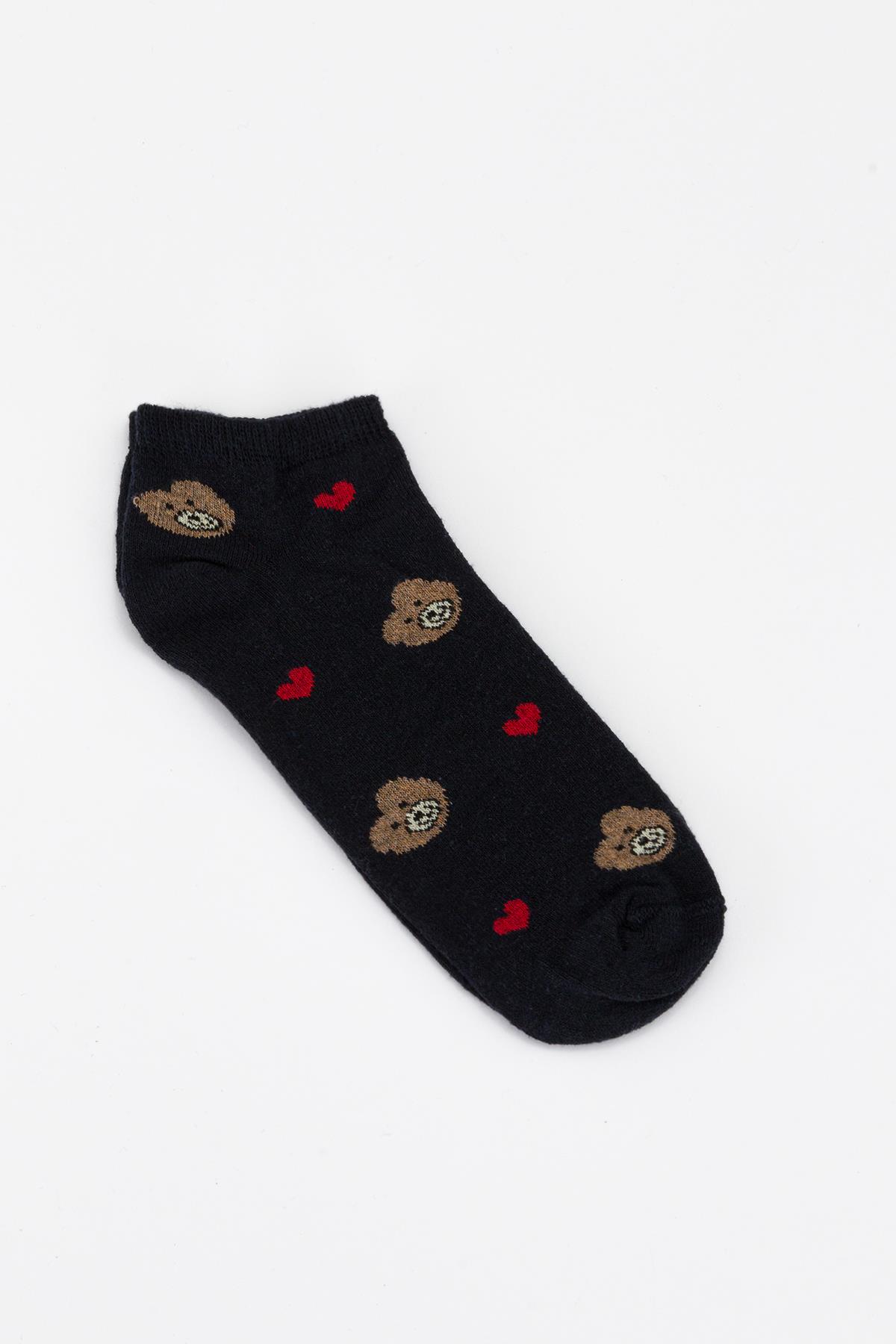 Desenli Patik Çorap