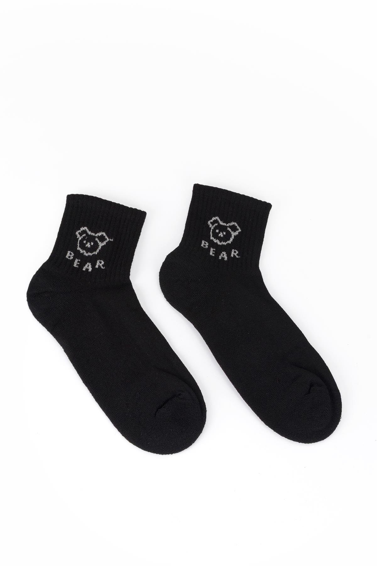 Desenli Uzun Penye Spor Çorap