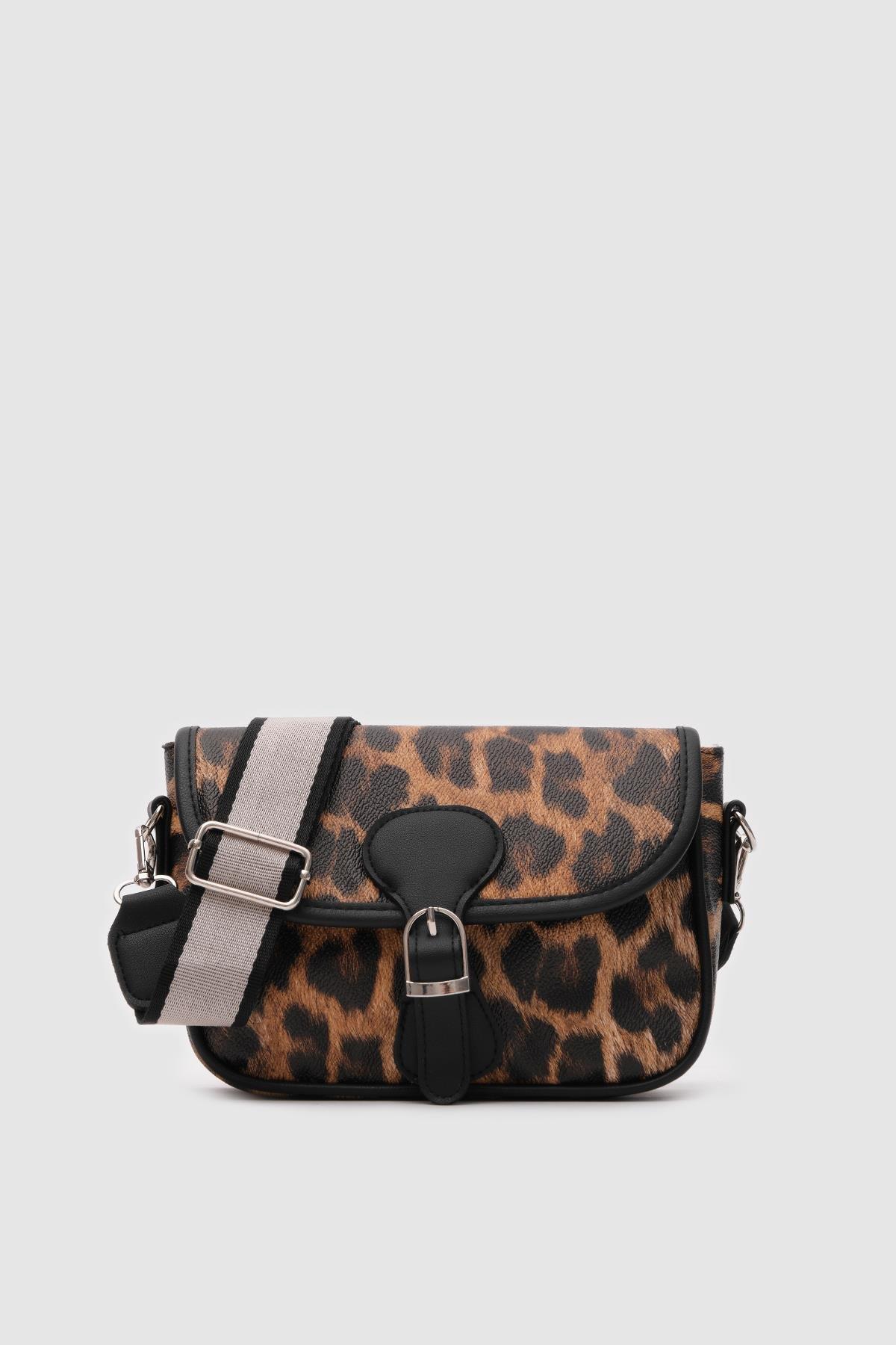 Jakarlı Çapraz Çanta Leopar