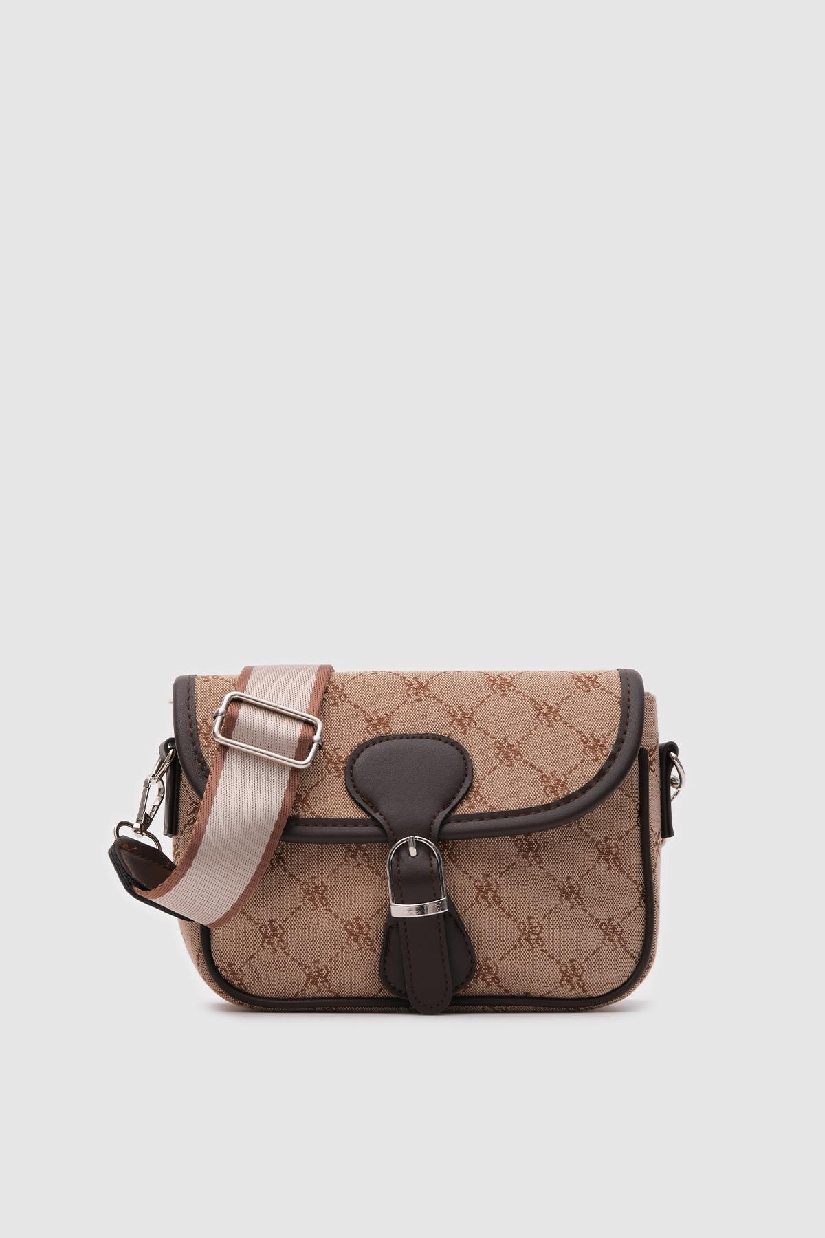 Jakarlı Çapraz Çanta Vizon