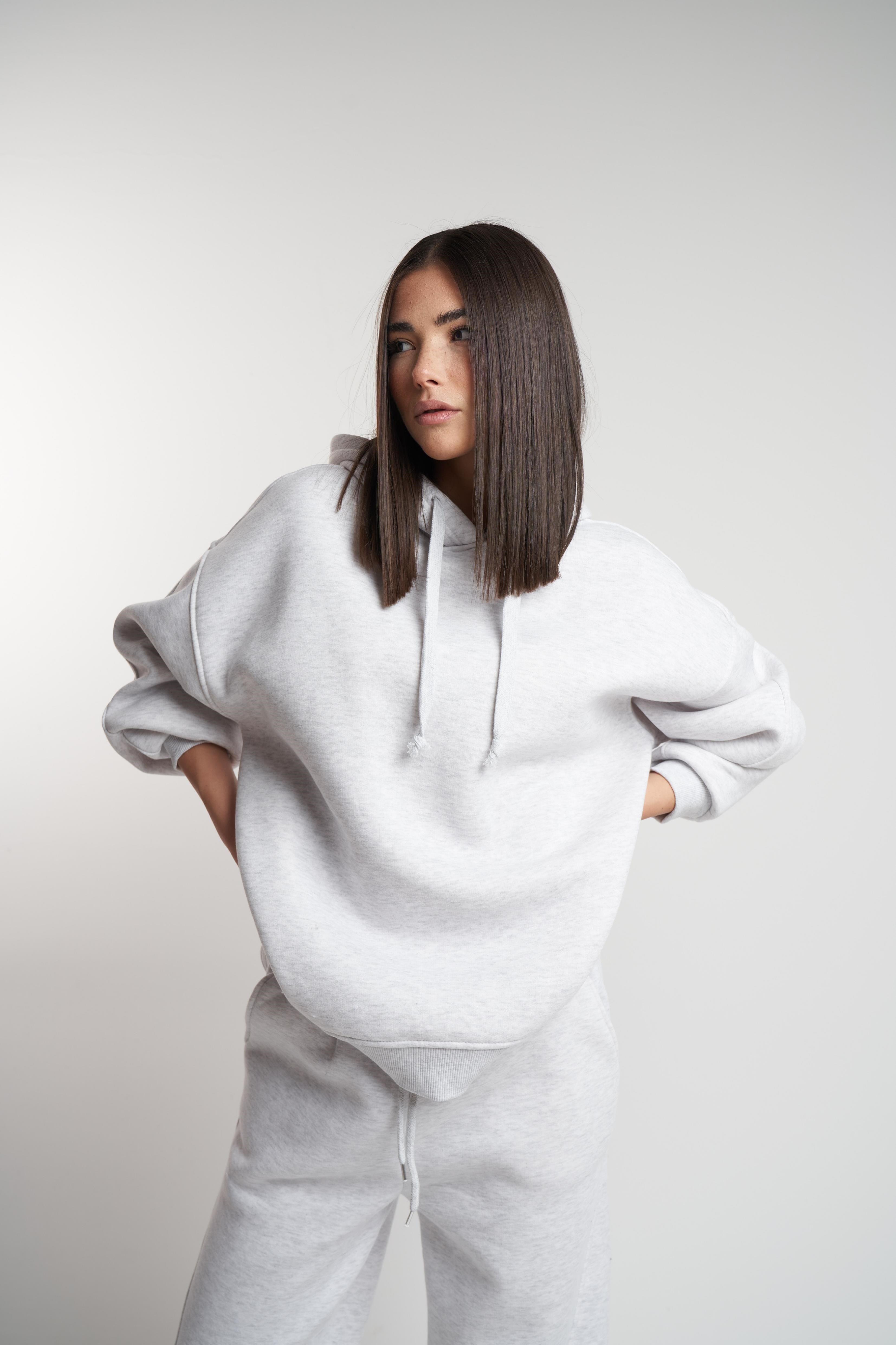 Kapüşonlu Basic Sweatshirt Karmelanj