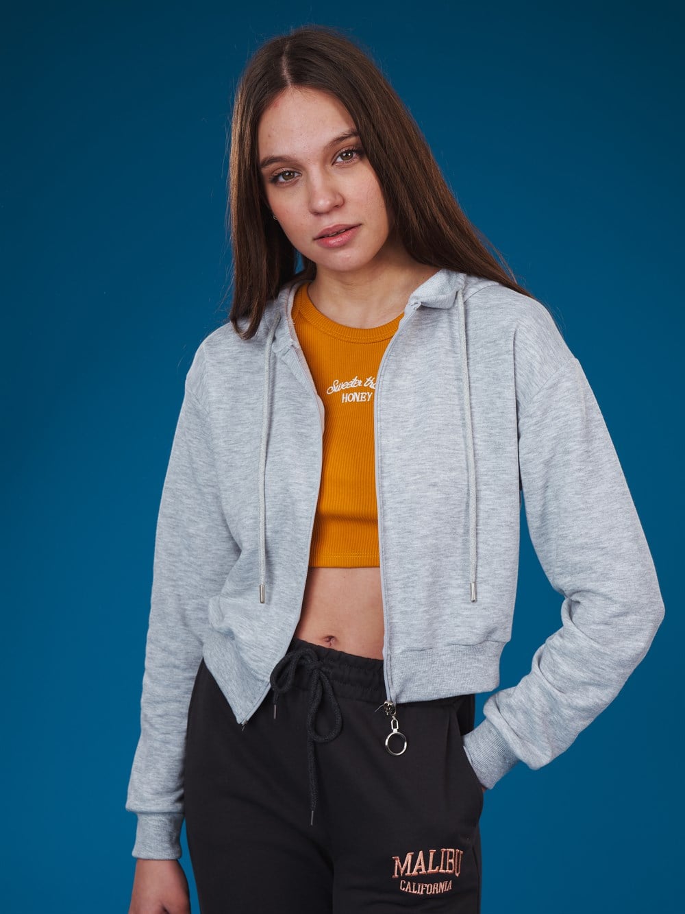 Kapüşonlu Sweatshirt Ceket