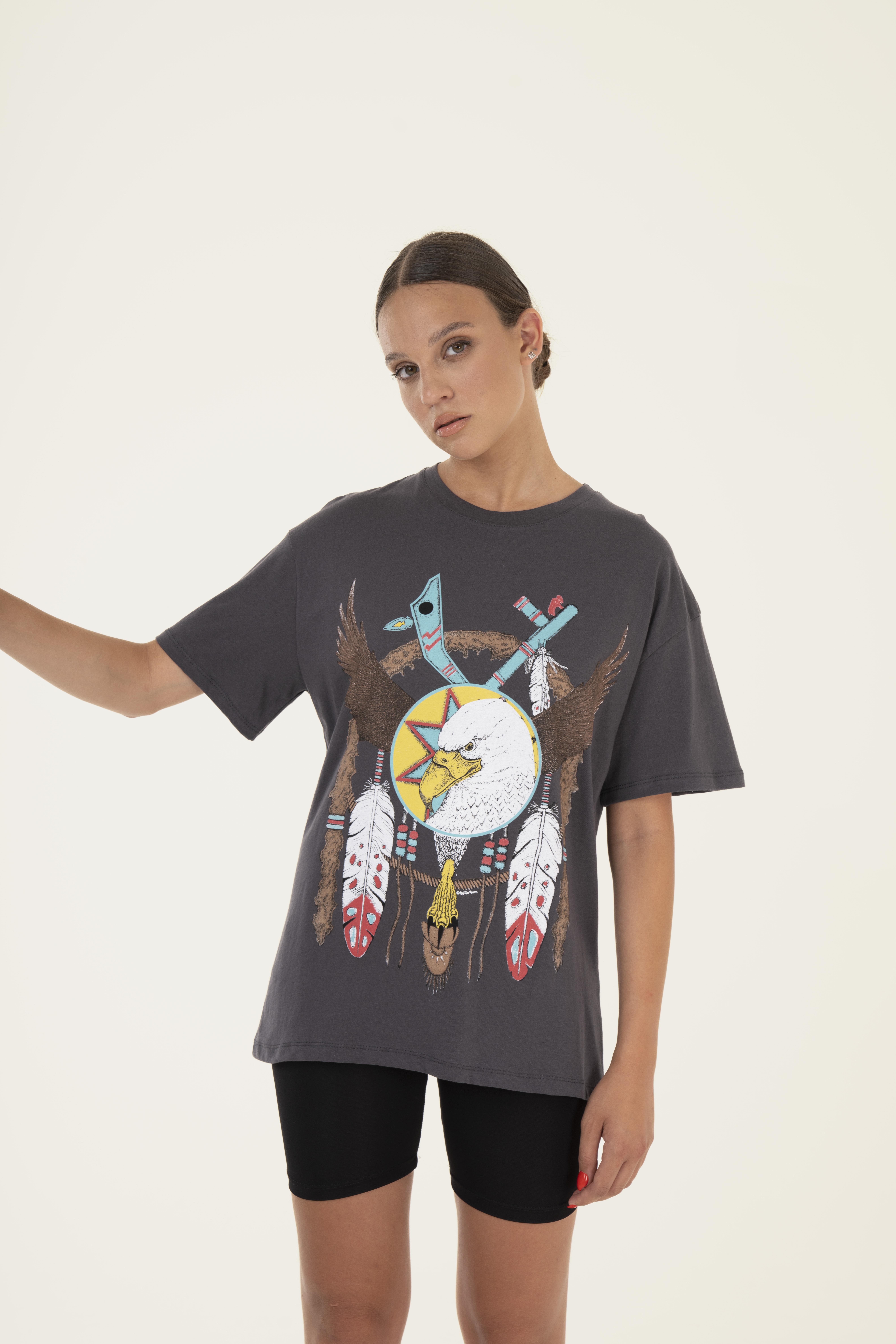Kartal Baskılı T-shirt
