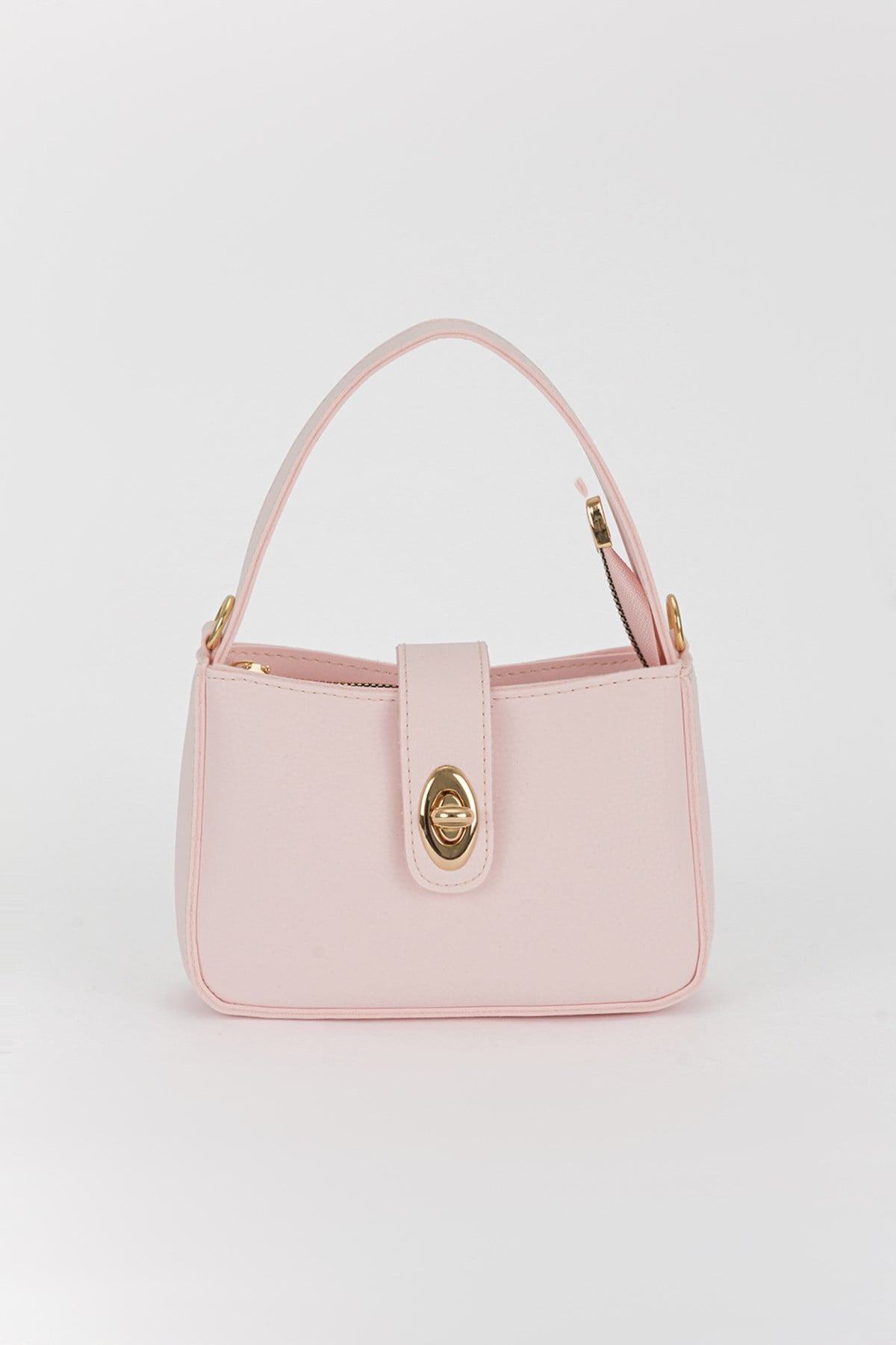 Kilitli Mini Cross Çanta Pembe