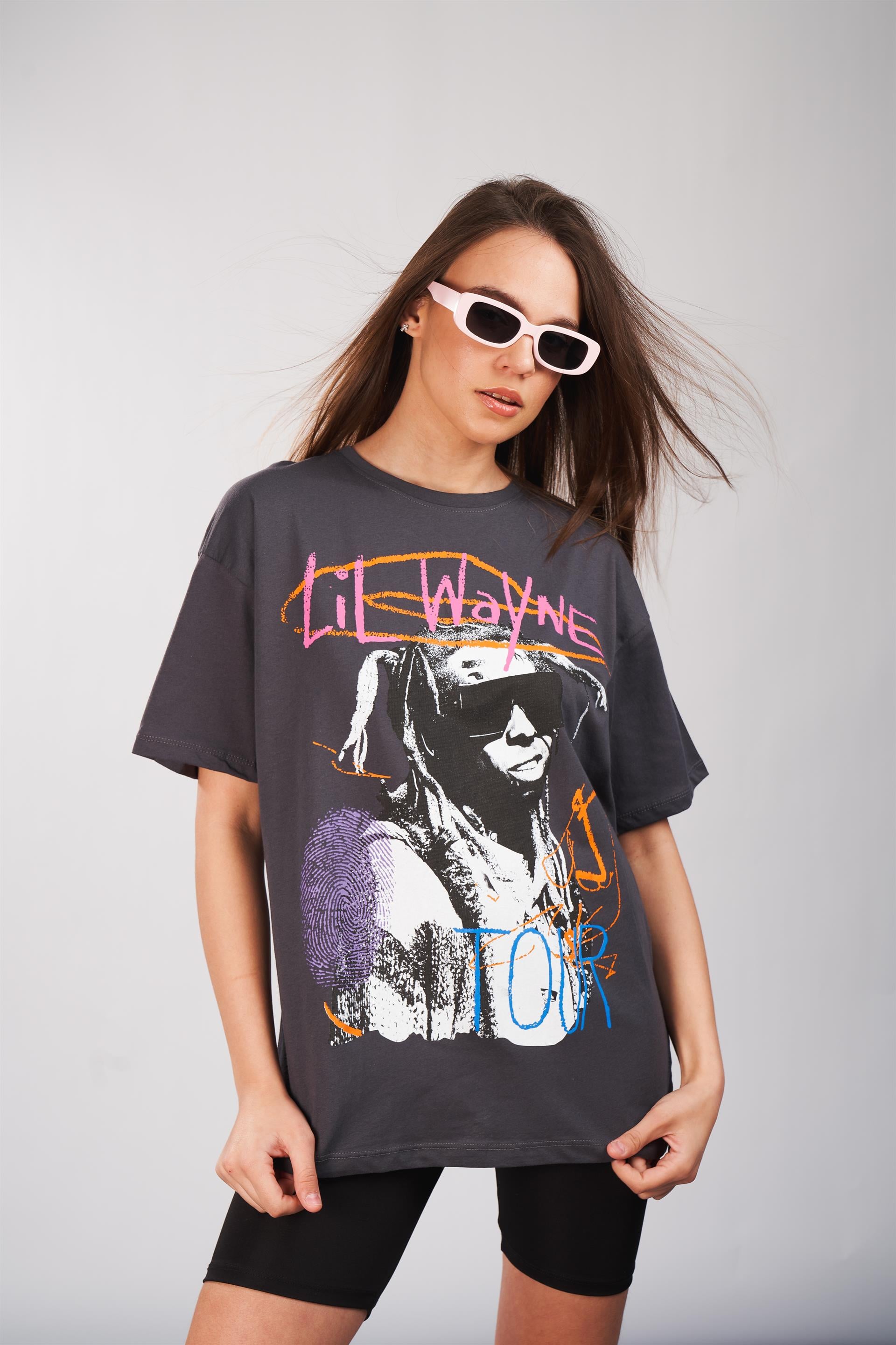 Lil Wayne Baskılı T-shirt
