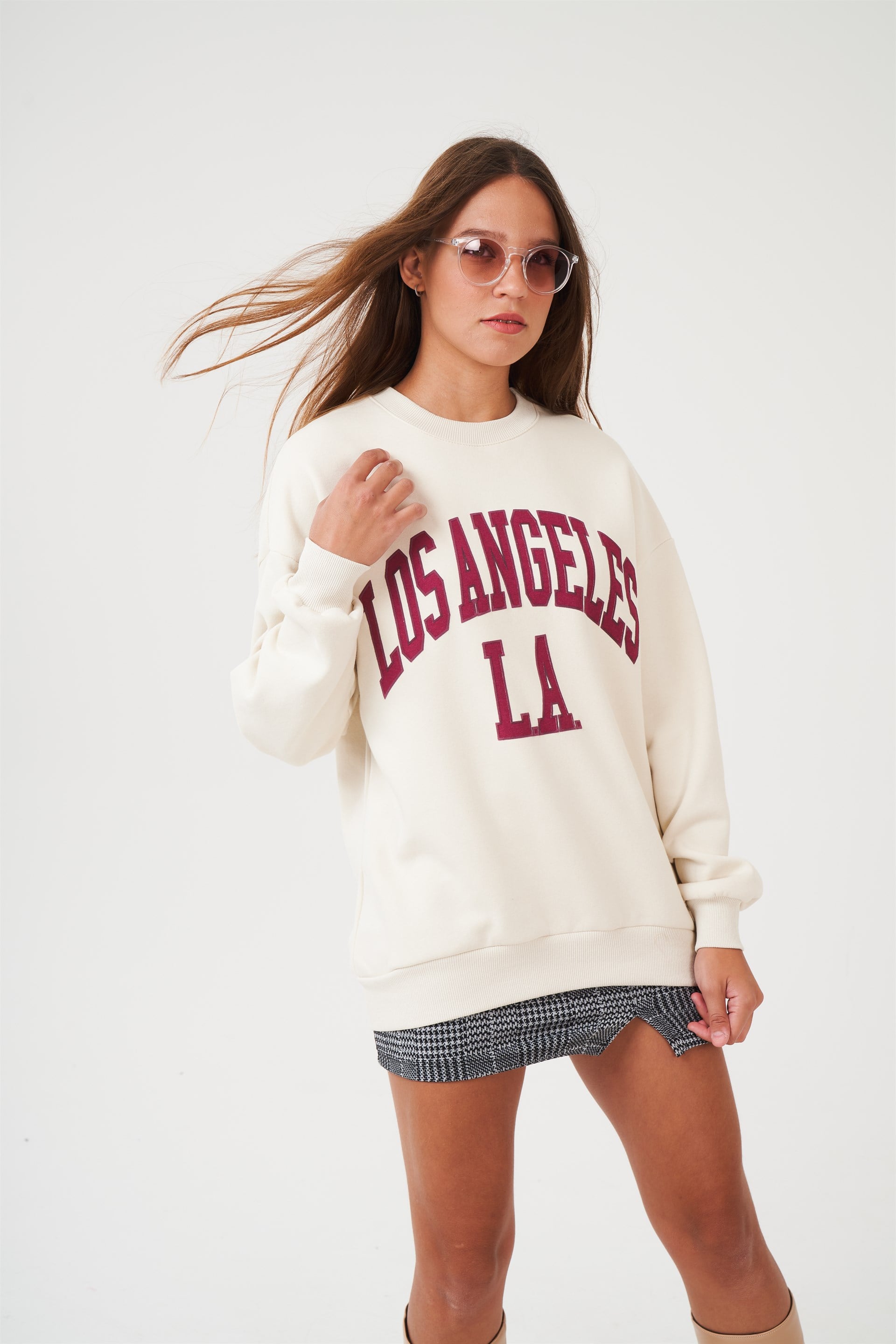 Los Angeles Baskılı Sweatshirt