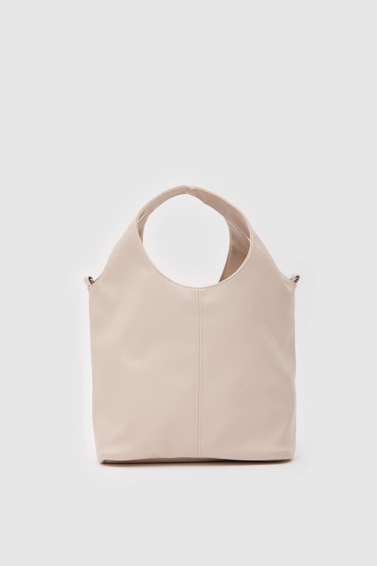 Midi Salaş Soft Çanta Krem