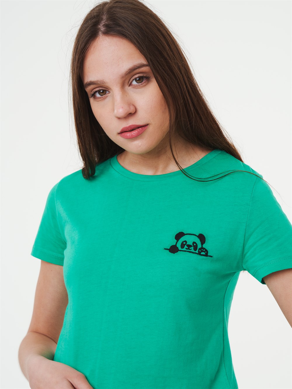 Nakış Baskılı Kısa T-shirt