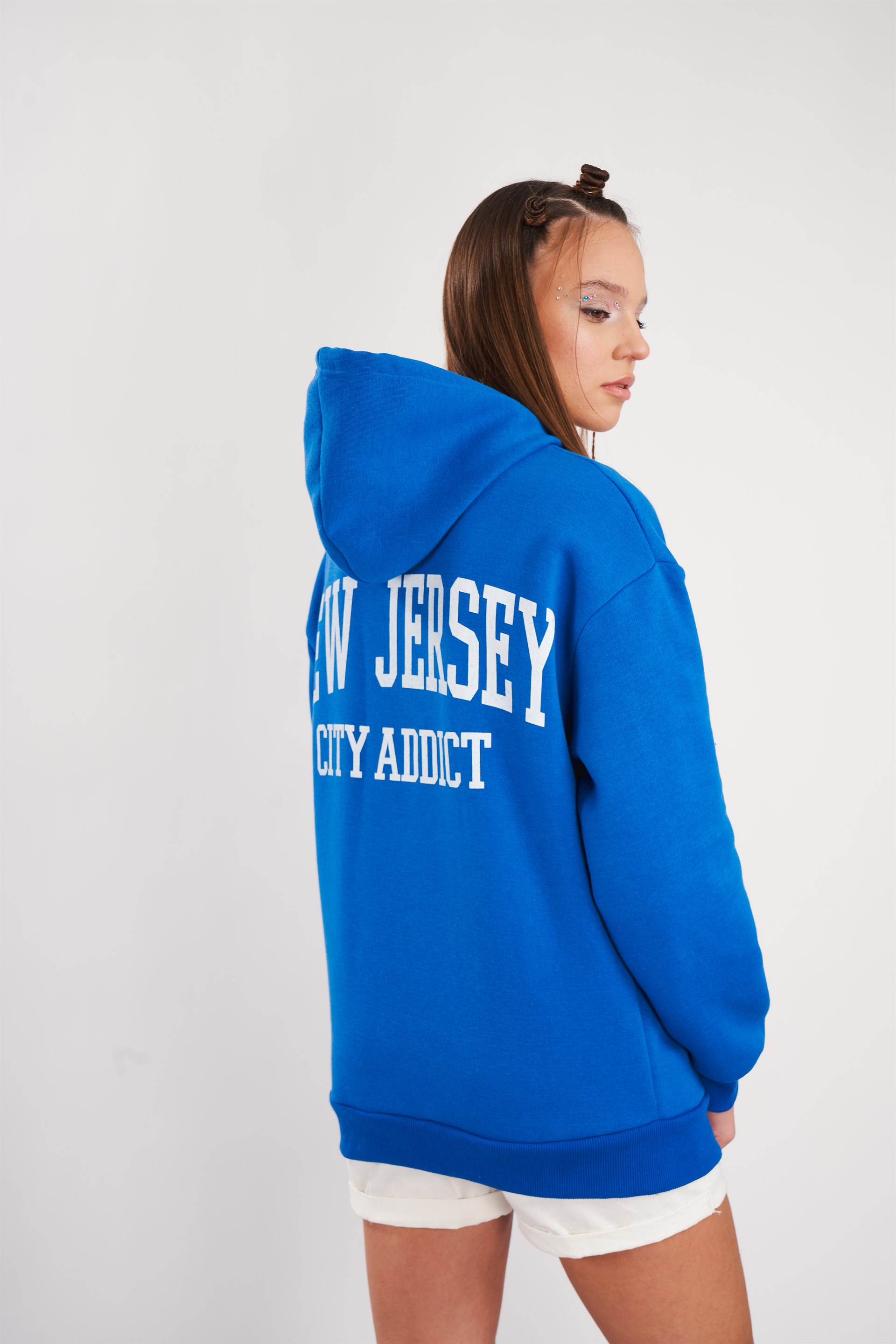 New Jersey Baskılı Sweatshirt