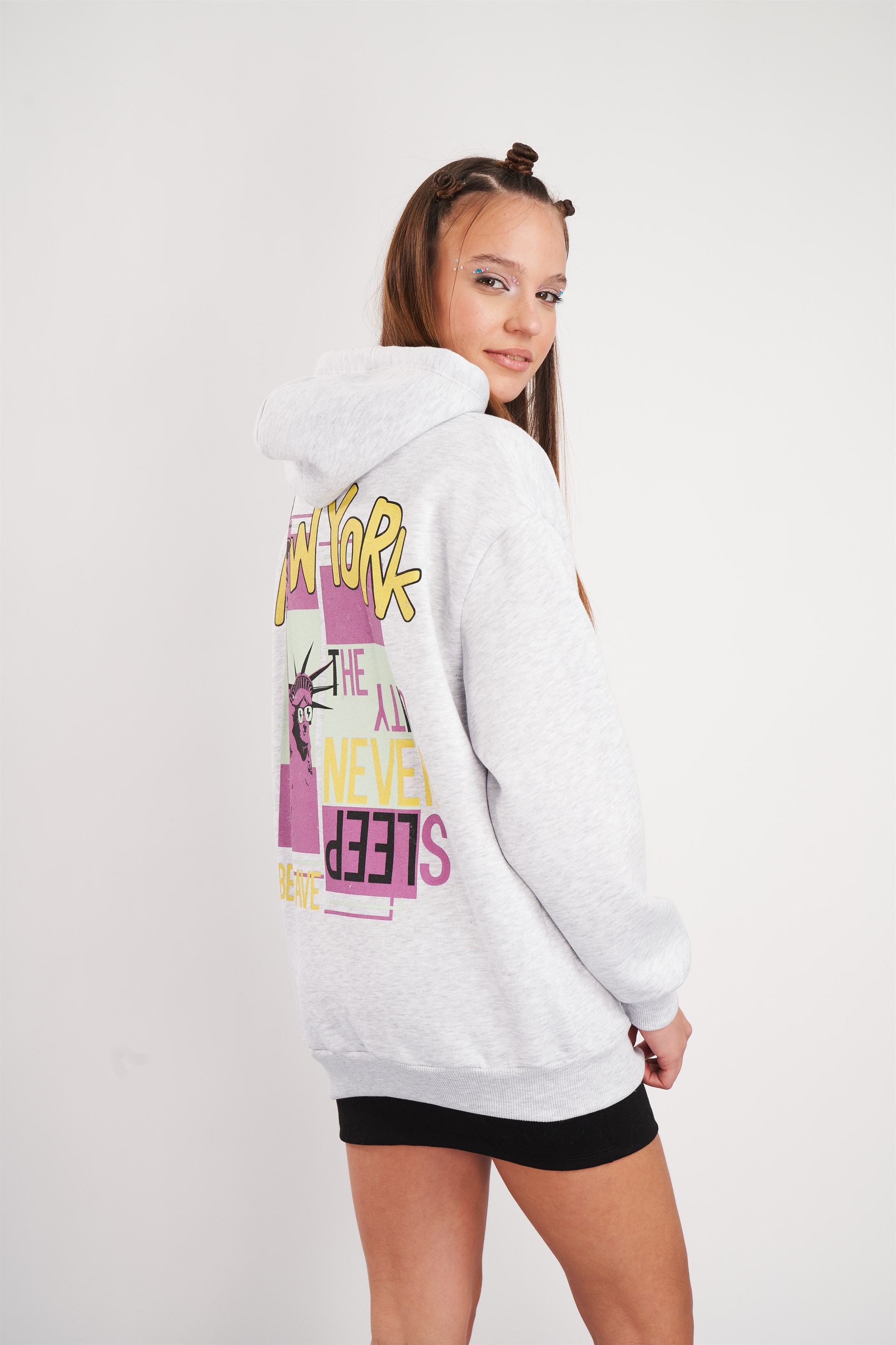 New York Baskılı Sweatshirt