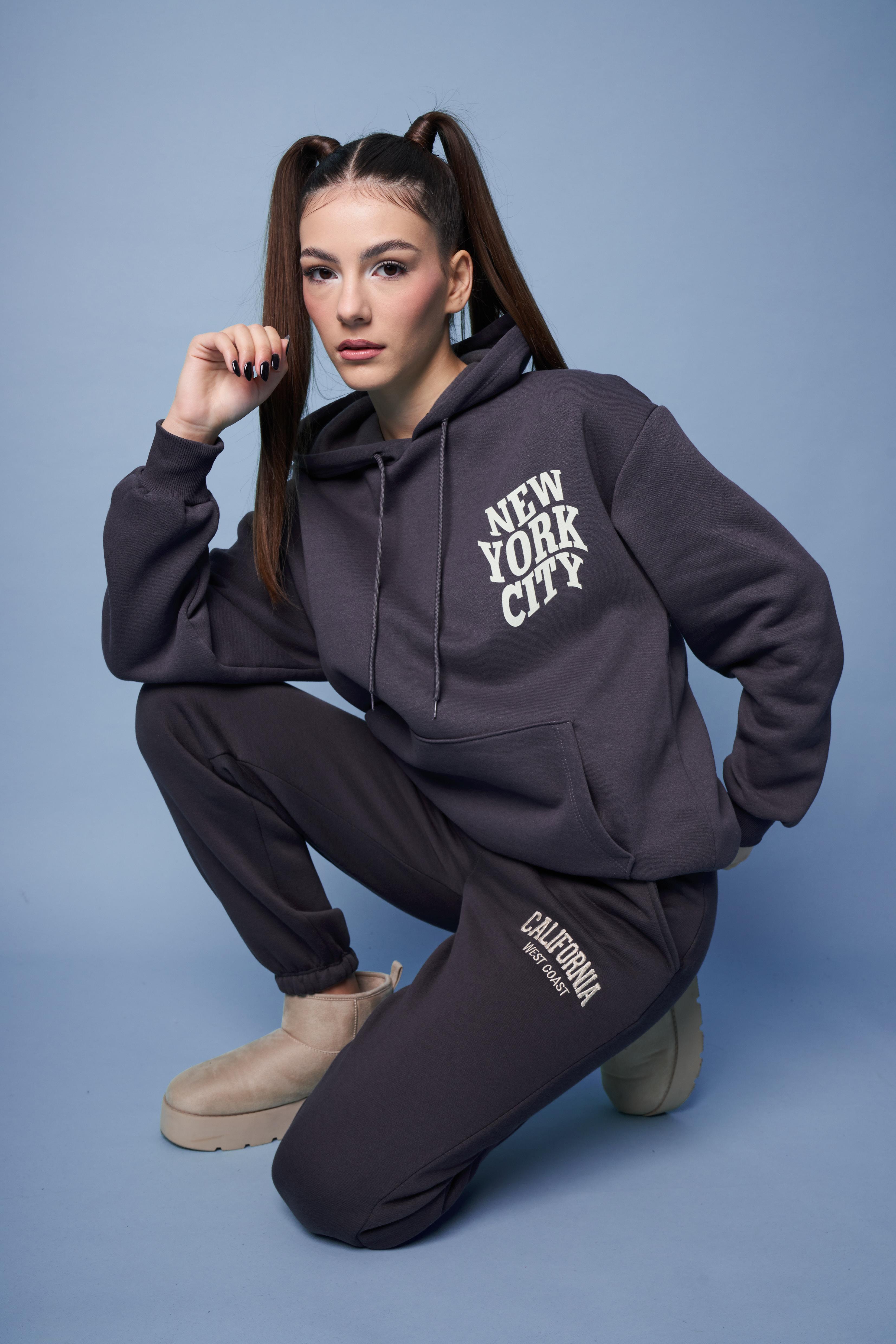 New York City Yazı Baskılı Sweatshirt